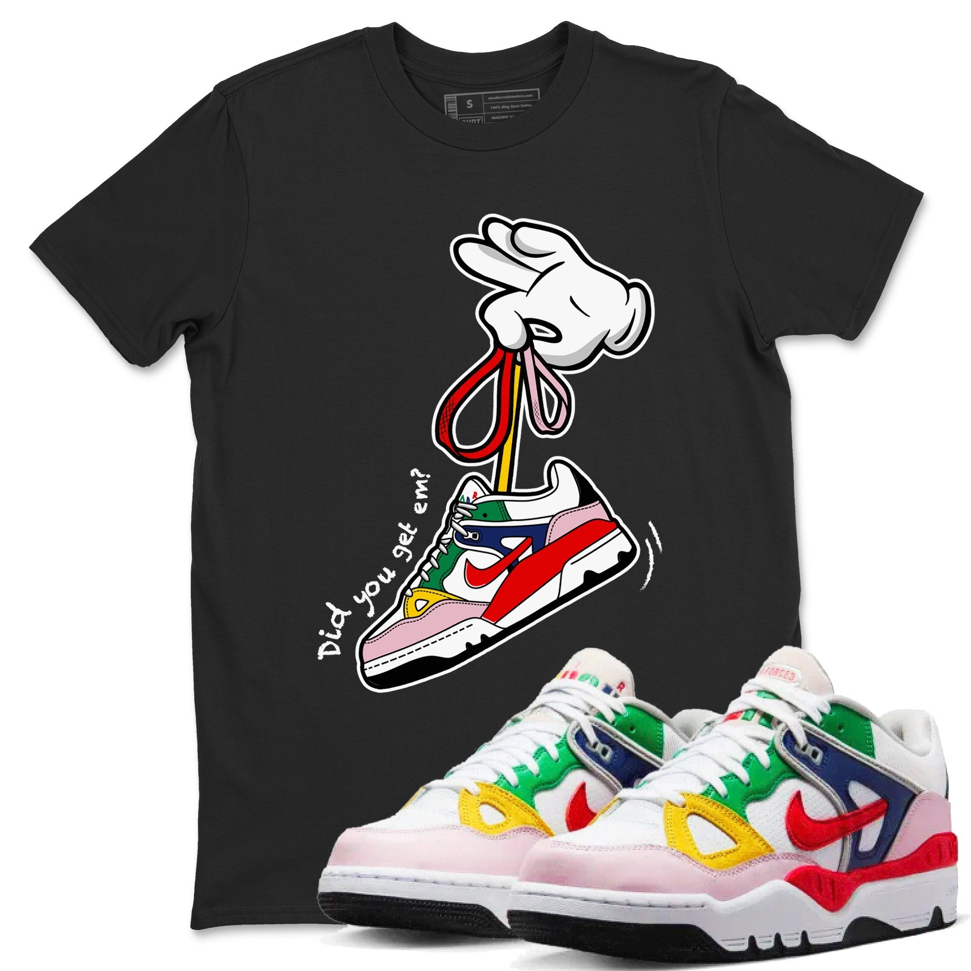 Cartoon Hands snkmatch Tees - Air Force 3 Blue Void and Tour Yellow