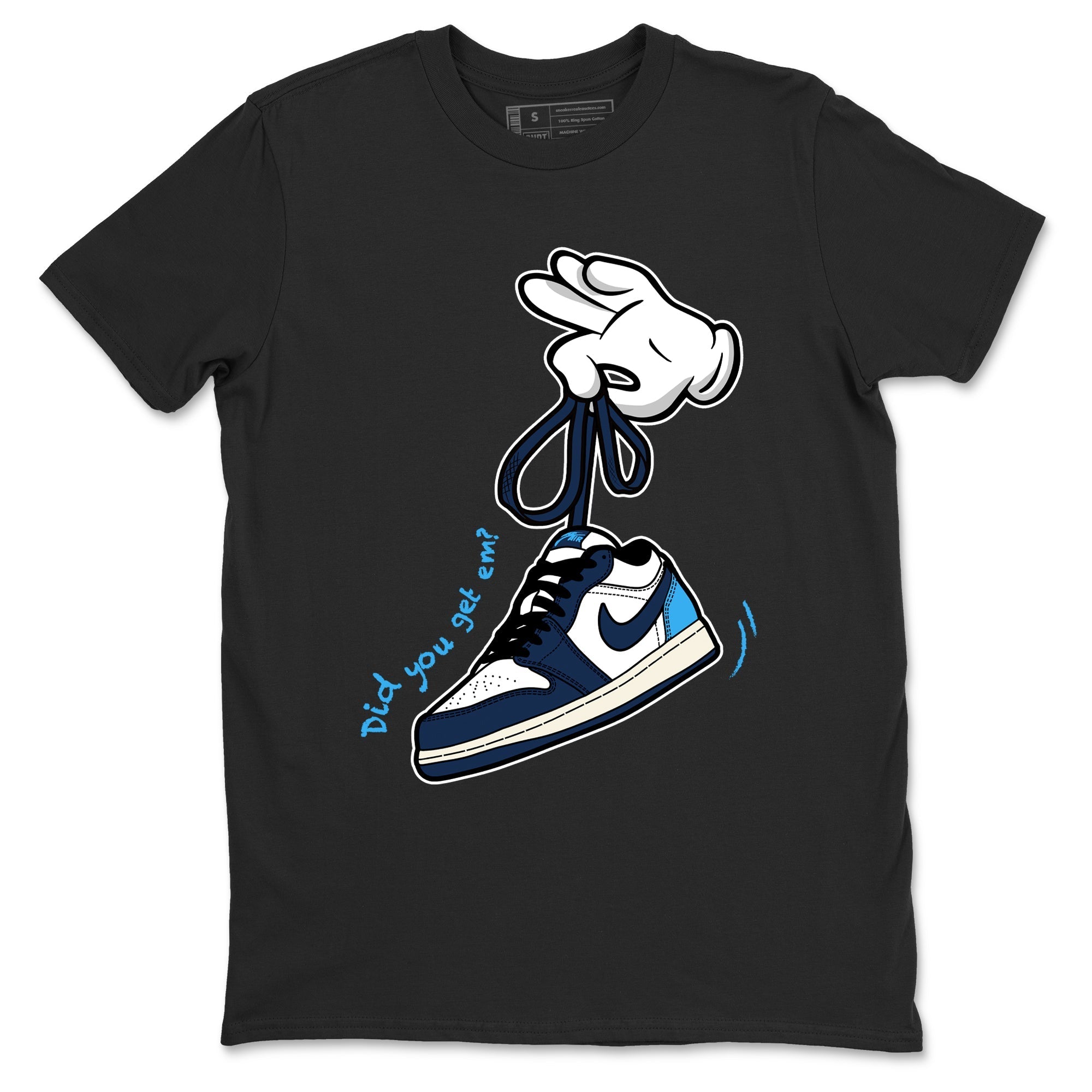 Cartoon Hands snkmatch Tees - Air Jordan 1 Obsidian