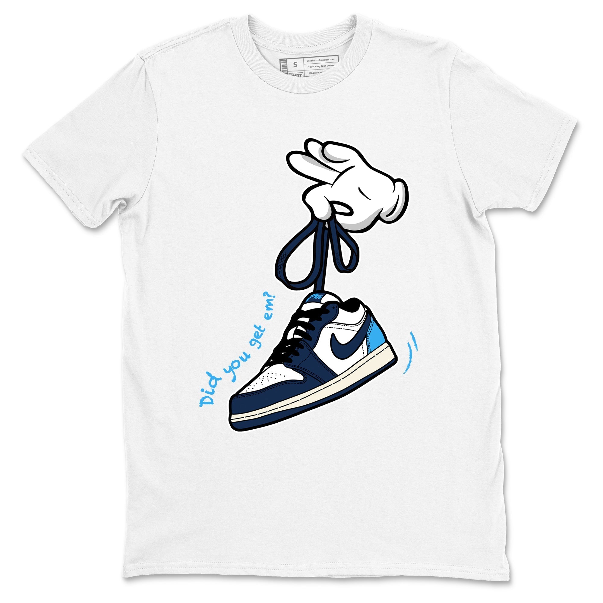 Cartoon Hands snkmatch Tees - Air Jordan 1 Obsidian