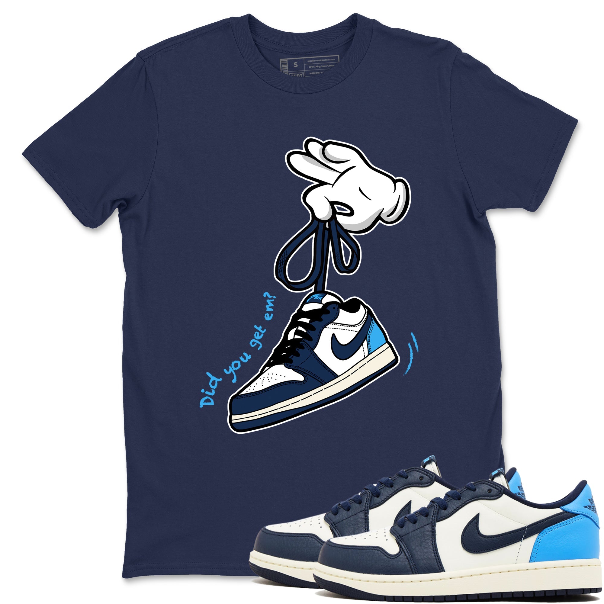 Cartoon Hands snkmatch Tees - Air Jordan 1 Obsidian