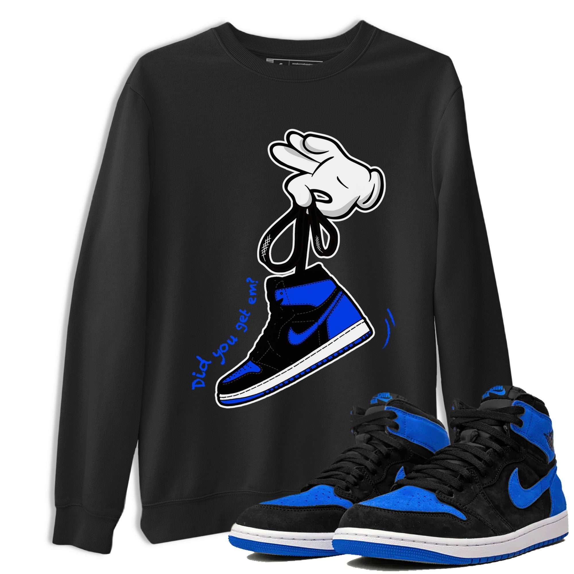 Cartoon Hands snkmatch Tee - Air Jordan 1 Royal Reimagined