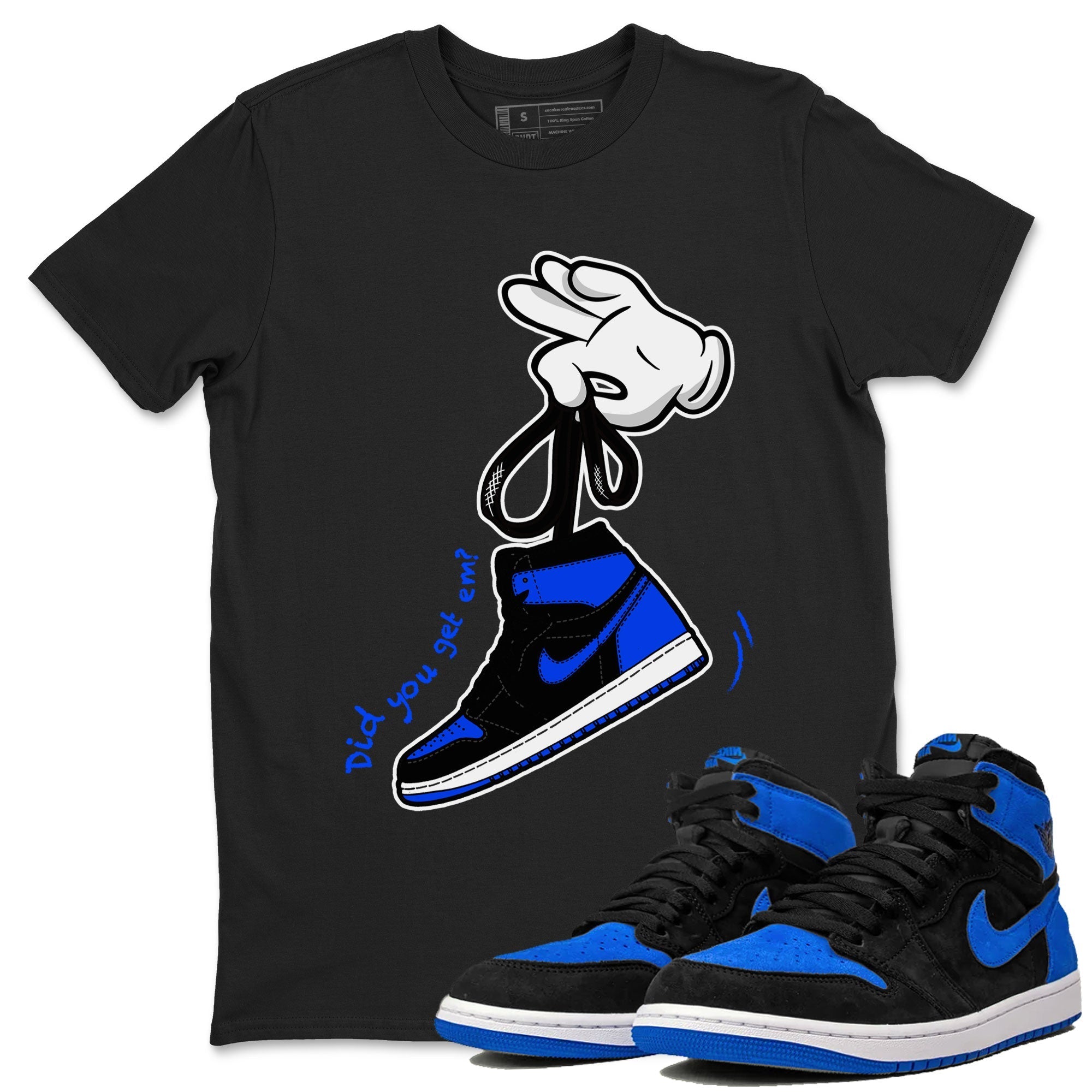 Cartoon Hands snkmatch Tee - Air Jordan 1 Royal Reimagined