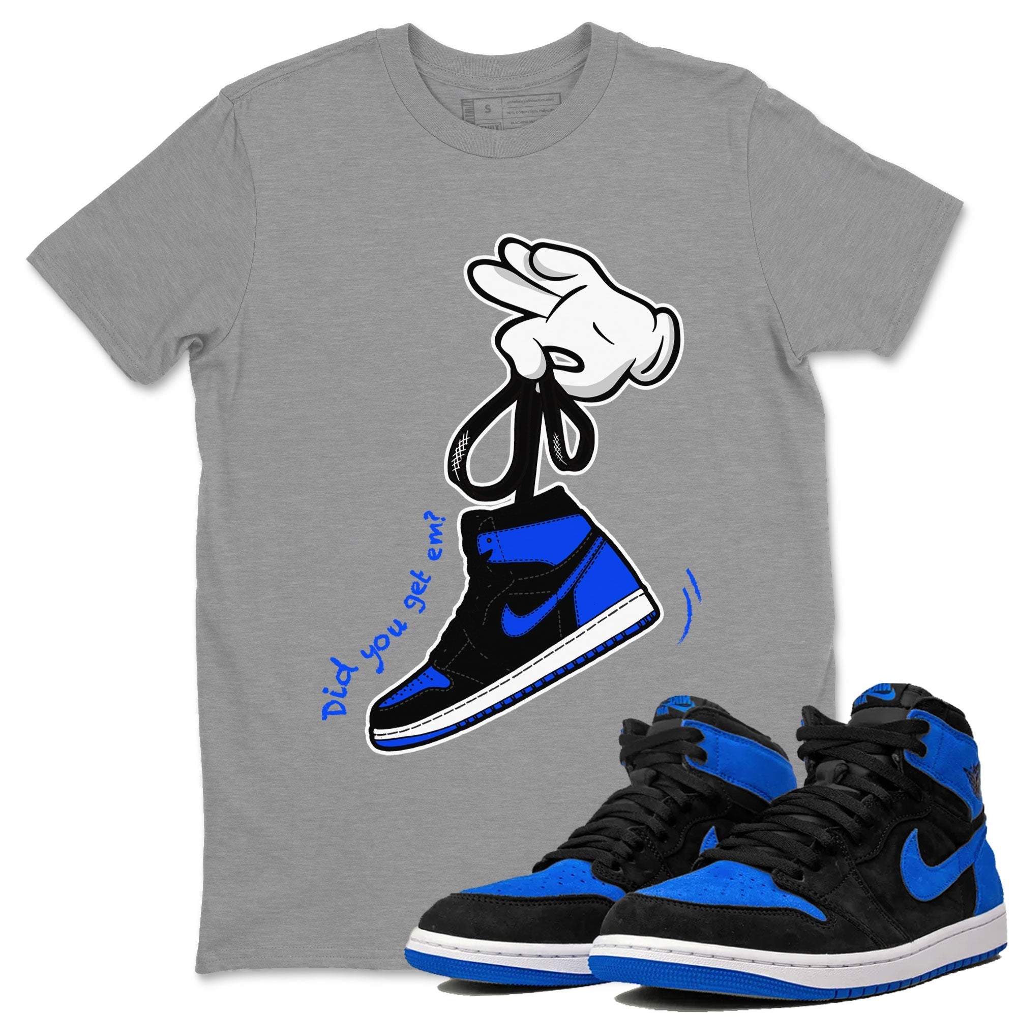 Cartoon Hands snkmatch Tee - Air Jordan 1 Royal Reimagined