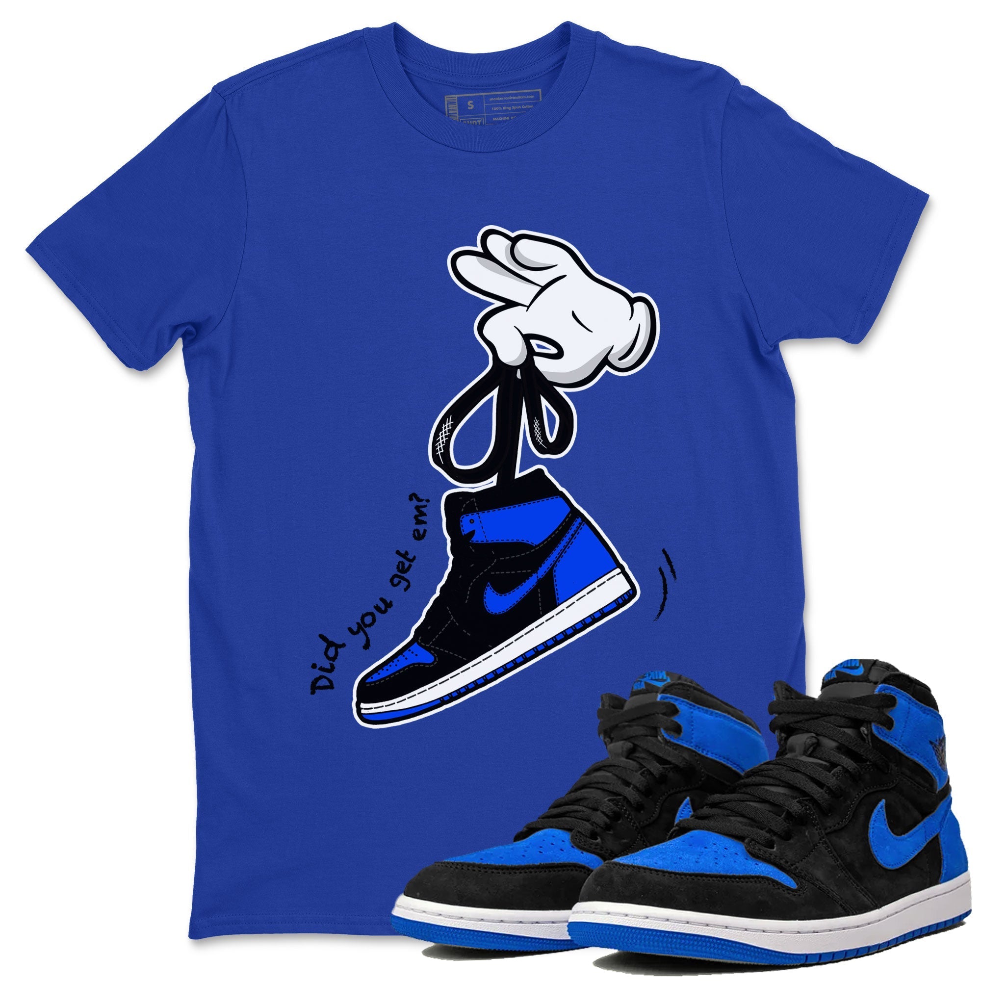 Cartoon Hands snkmatch Tee - Air Jordan 1 Royal Reimagined