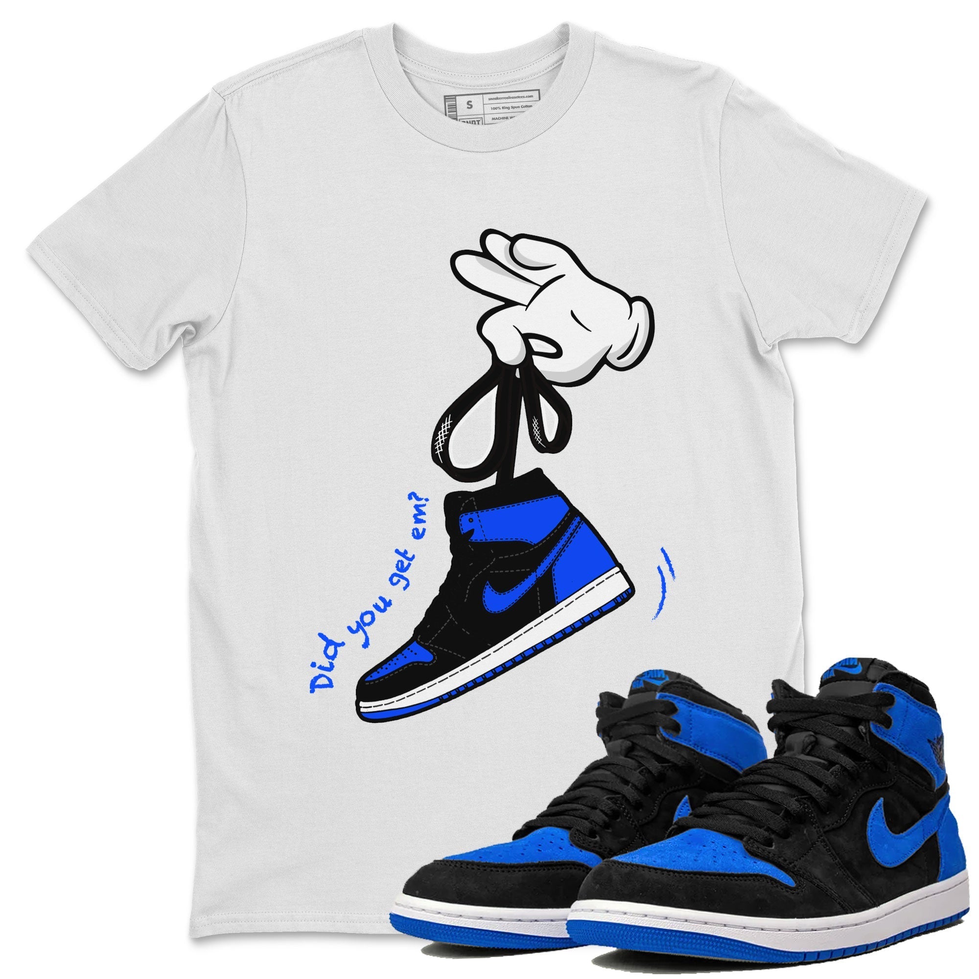 Cartoon Hands snkmatch Tee - Air Jordan 1 Royal Reimagined