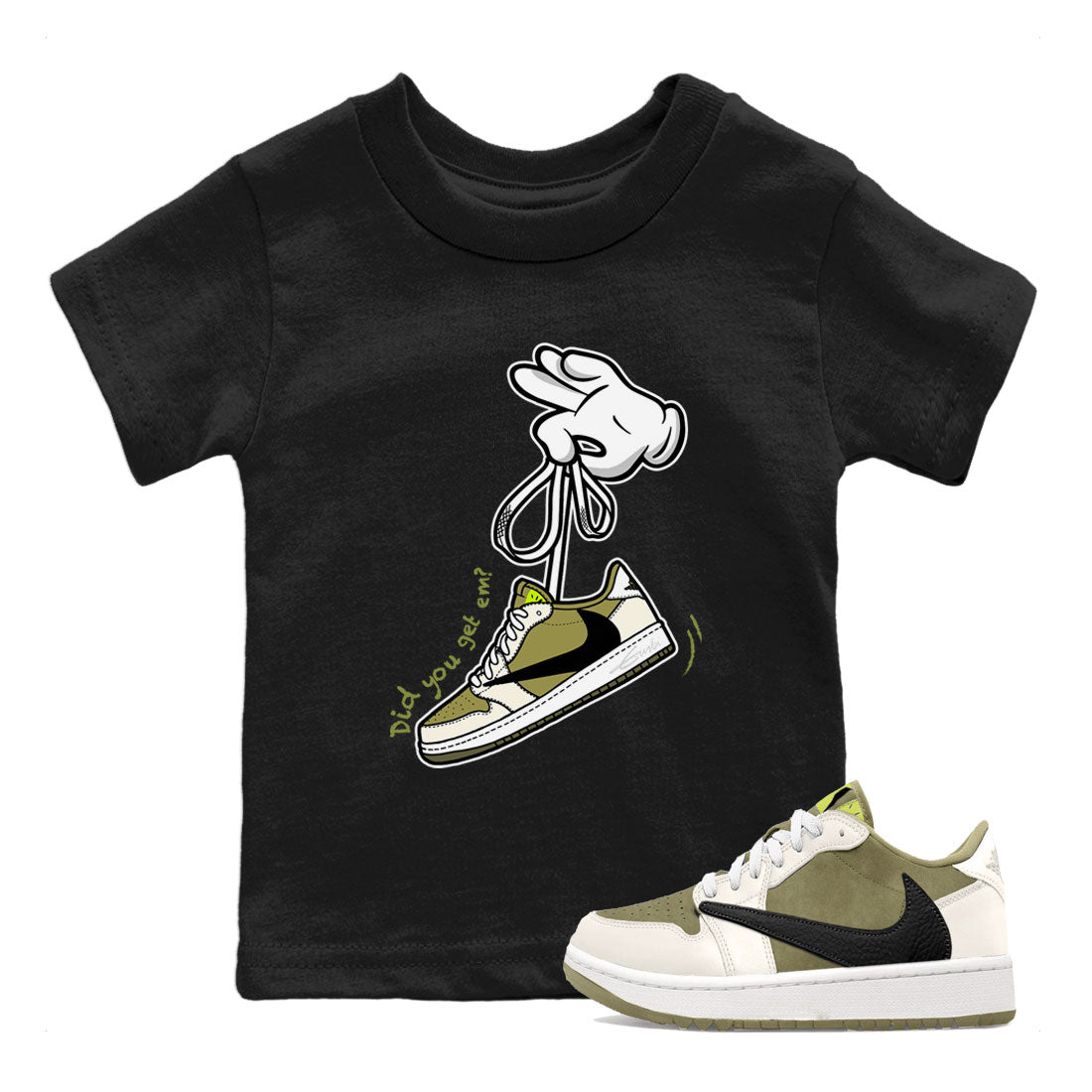 Cartoon Hands snkmatch Tee Kids - Air Jordan 1 Travis Scott Golf
