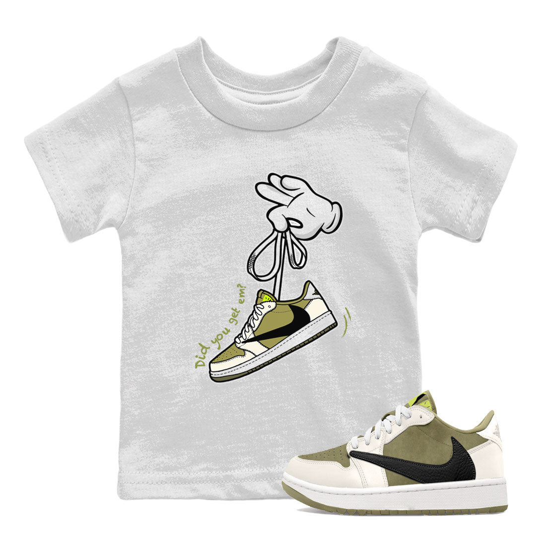 Cartoon Hands snkmatch Tee Kids - Air Jordan 1 Travis Scott Golf