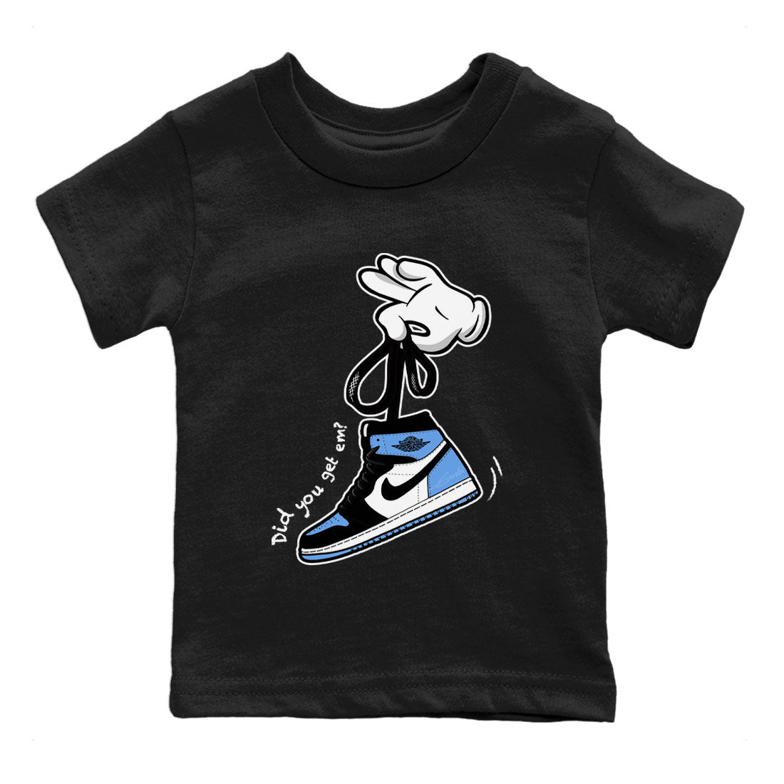Cartoon Hands snkmatch Tee Kids - Air Jordan 1 UNC Toe