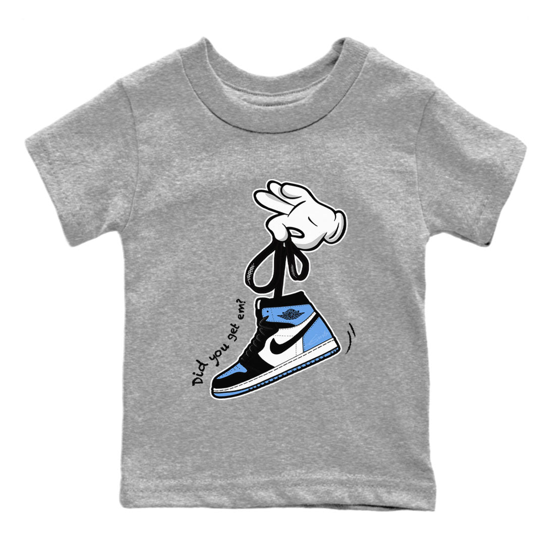 Cartoon Hands snkmatch Tee Kids - Air Jordan 1 UNC Toe