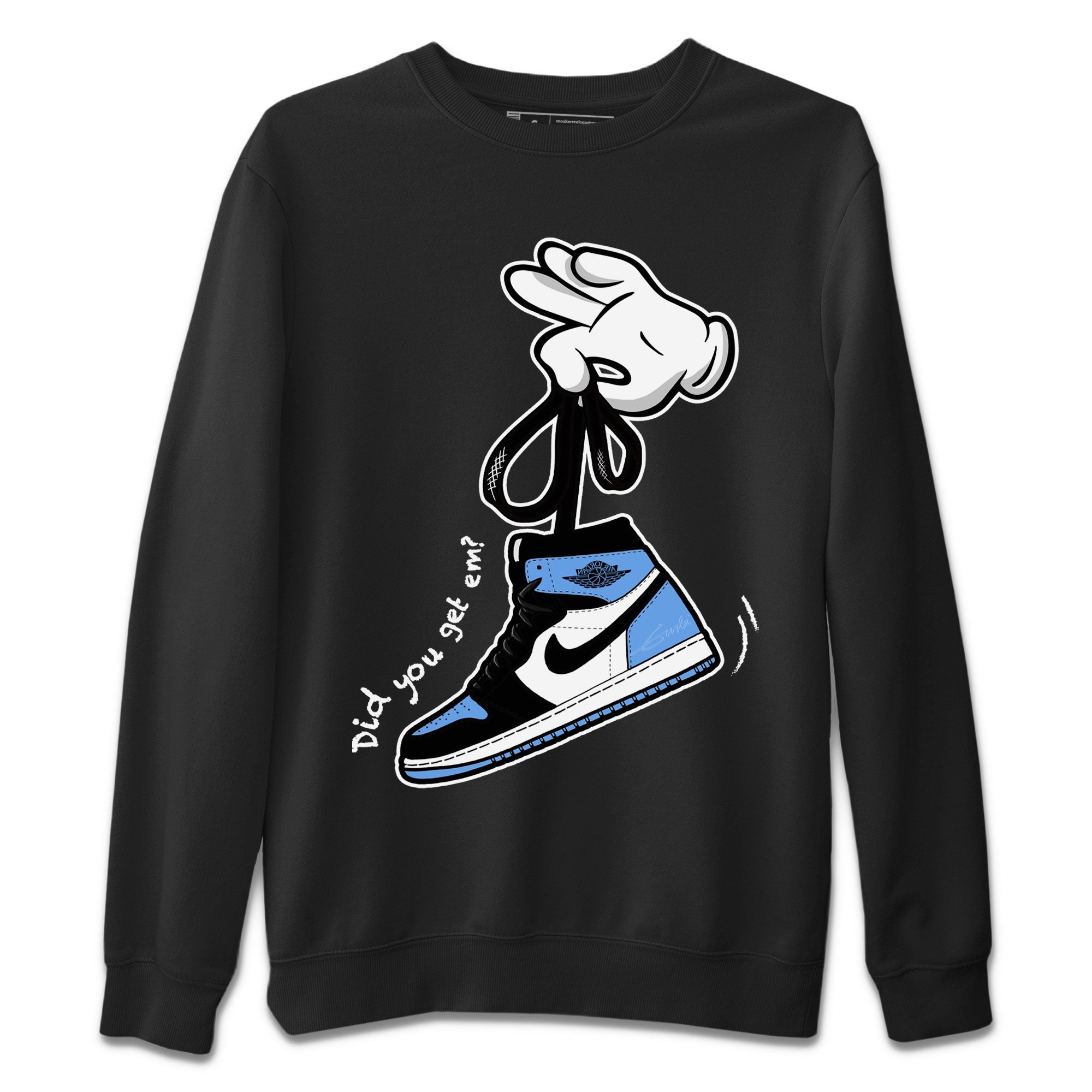 Cartoon Hands snkmatch Tee - Air Jordan 1 UNC Toe