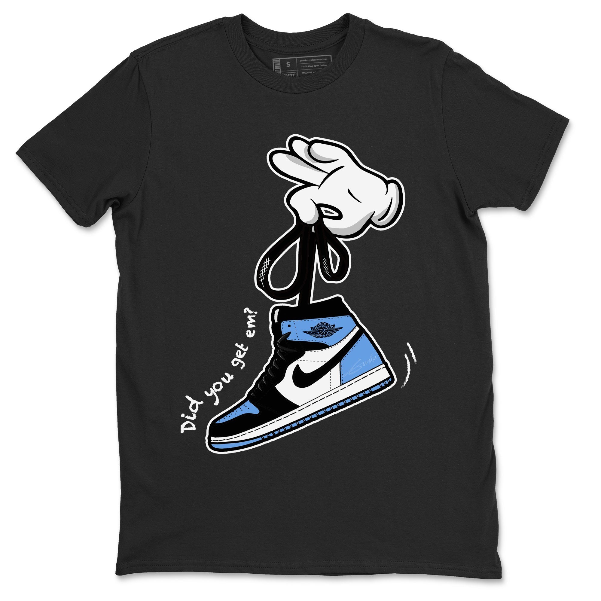Cartoon Hands snkmatch Tee - Air Jordan 1 UNC Toe
