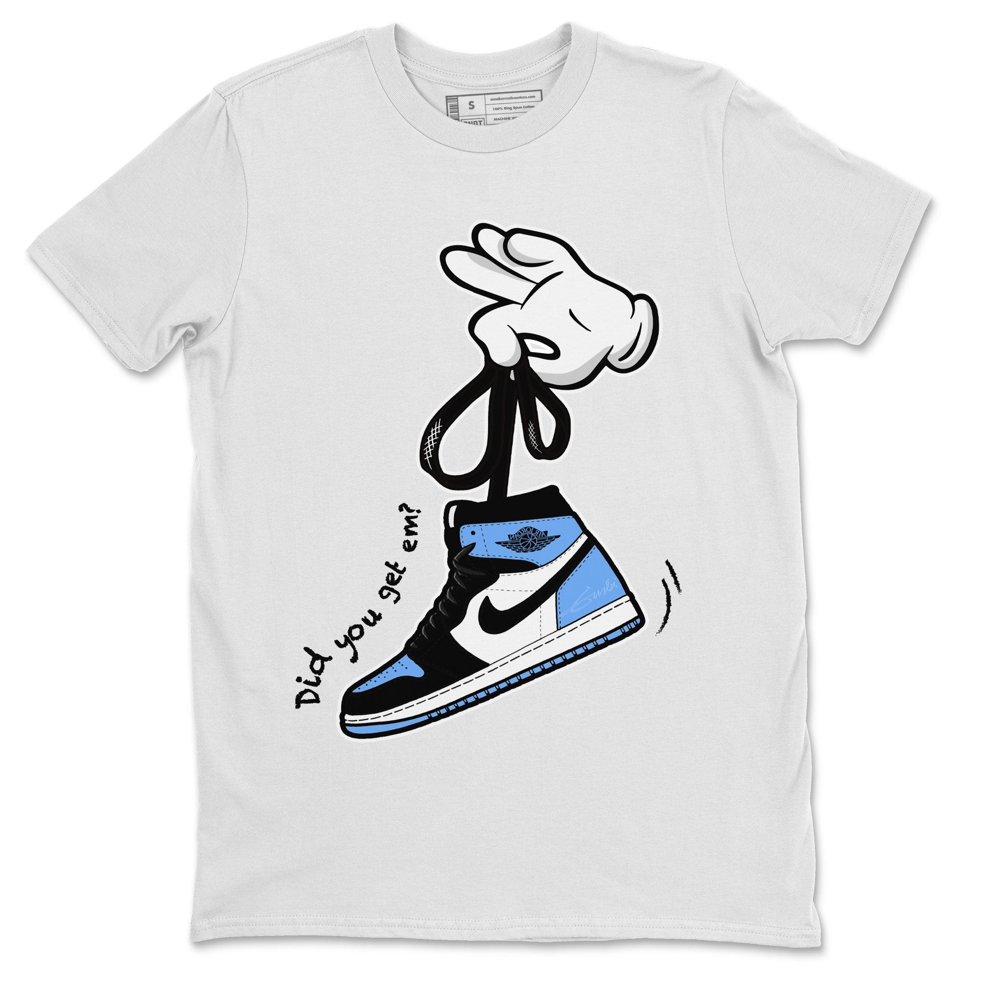 Cartoon Hands snkmatch Tee - Air Jordan 1 UNC Toe