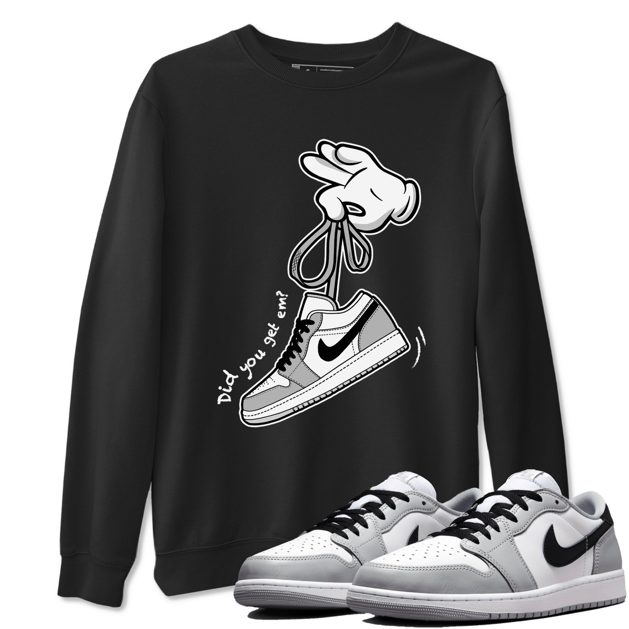 Cartoon Hands snkmatch Tees - Air Jordan 1 Wolf Grey