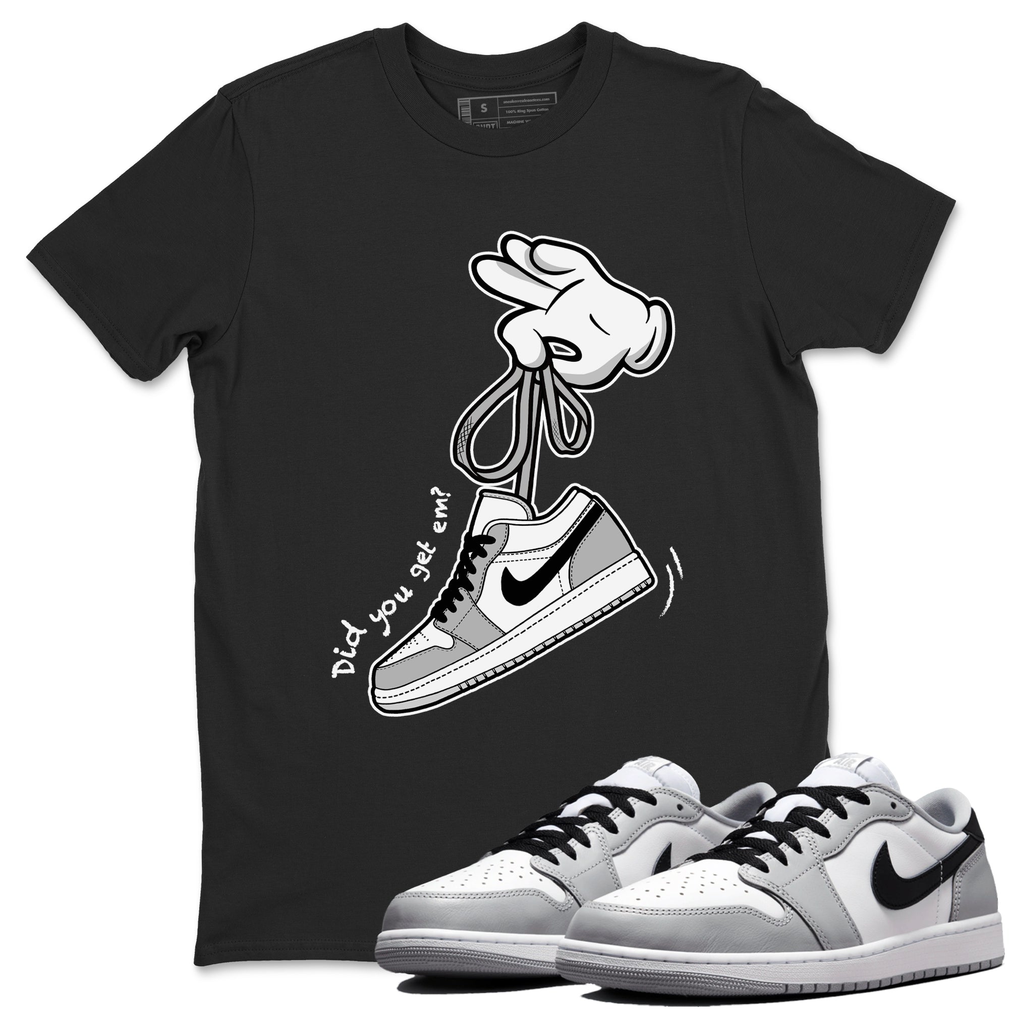 Cartoon Hands snkmatch Tees - Air Jordan 1 Wolf Grey