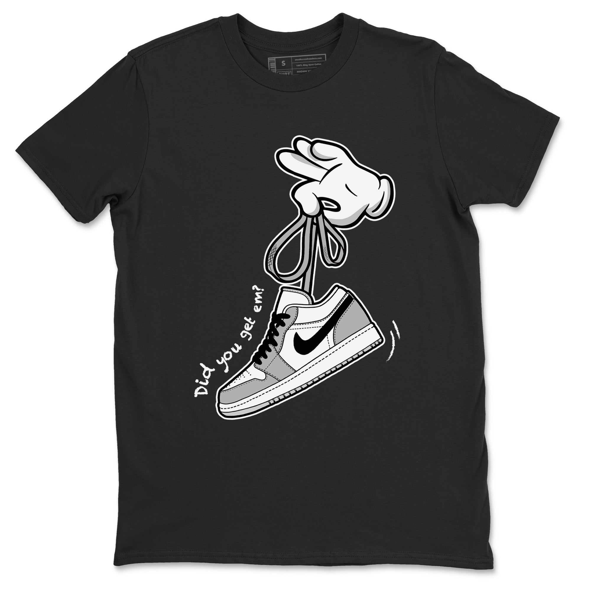 Cartoon Hands snkmatch Tees - Air Jordan 1 Wolf Grey