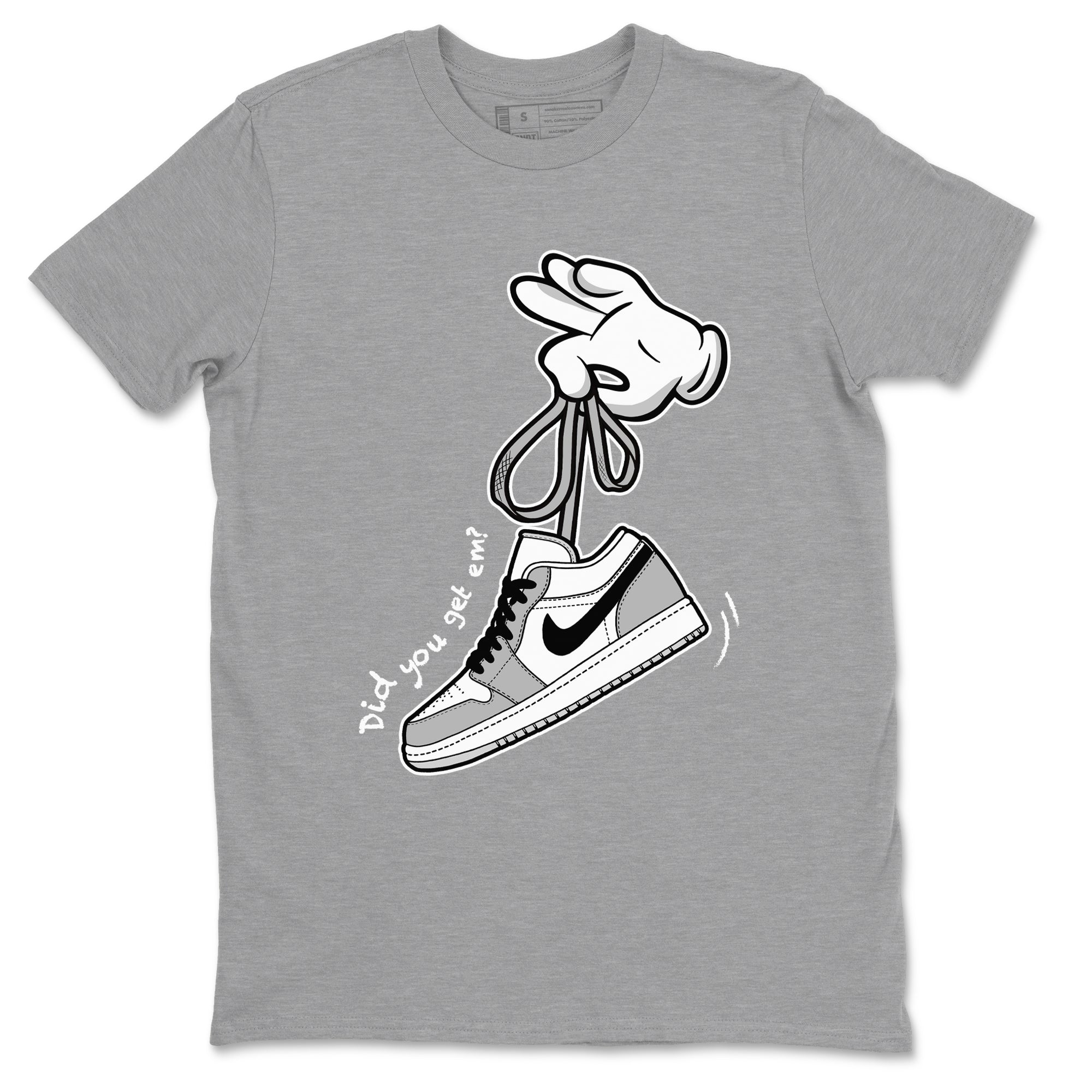 Cartoon Hands snkmatch Tees - Air Jordan 1 Wolf Grey