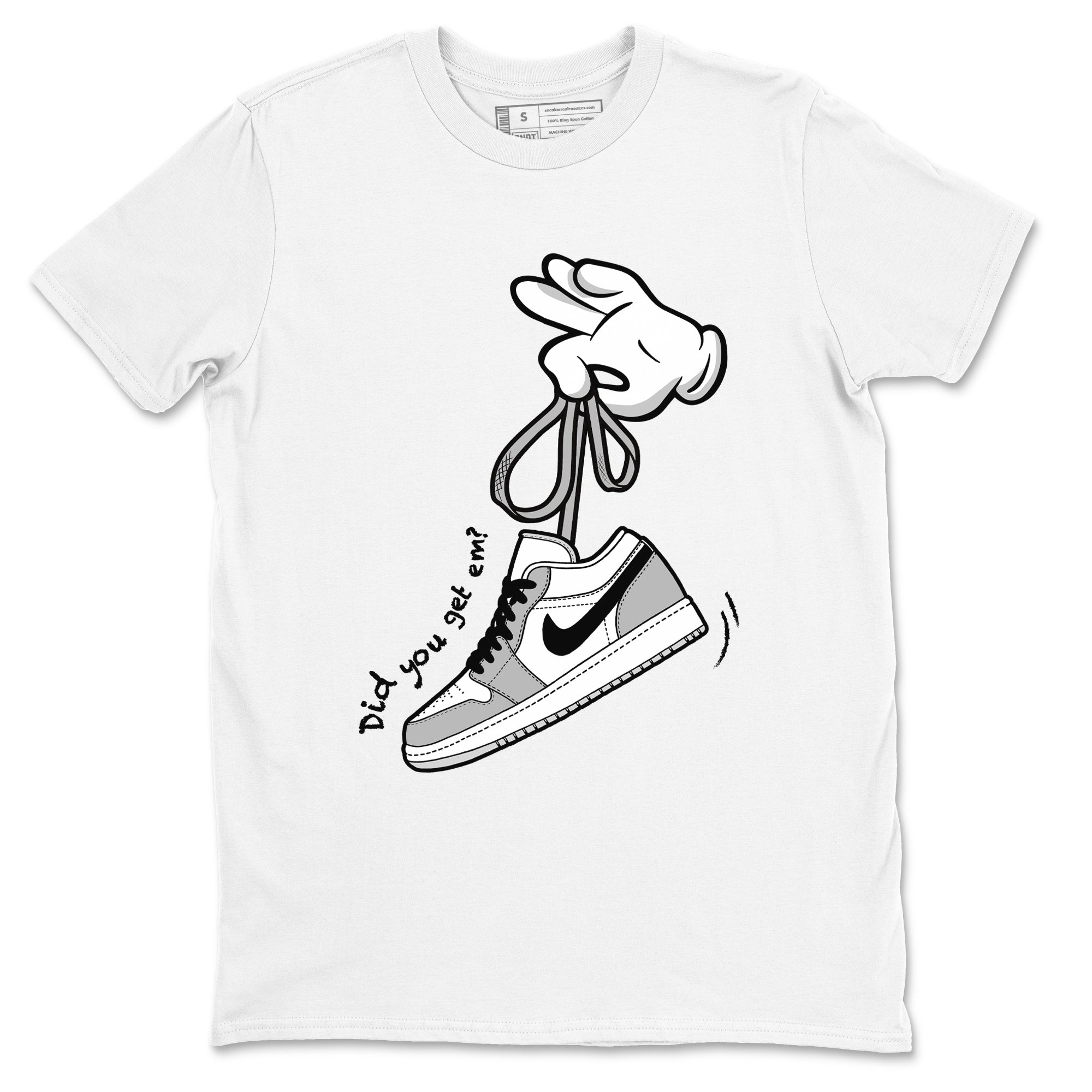 Cartoon Hands snkmatch Tees - Air Jordan 1 Wolf Grey