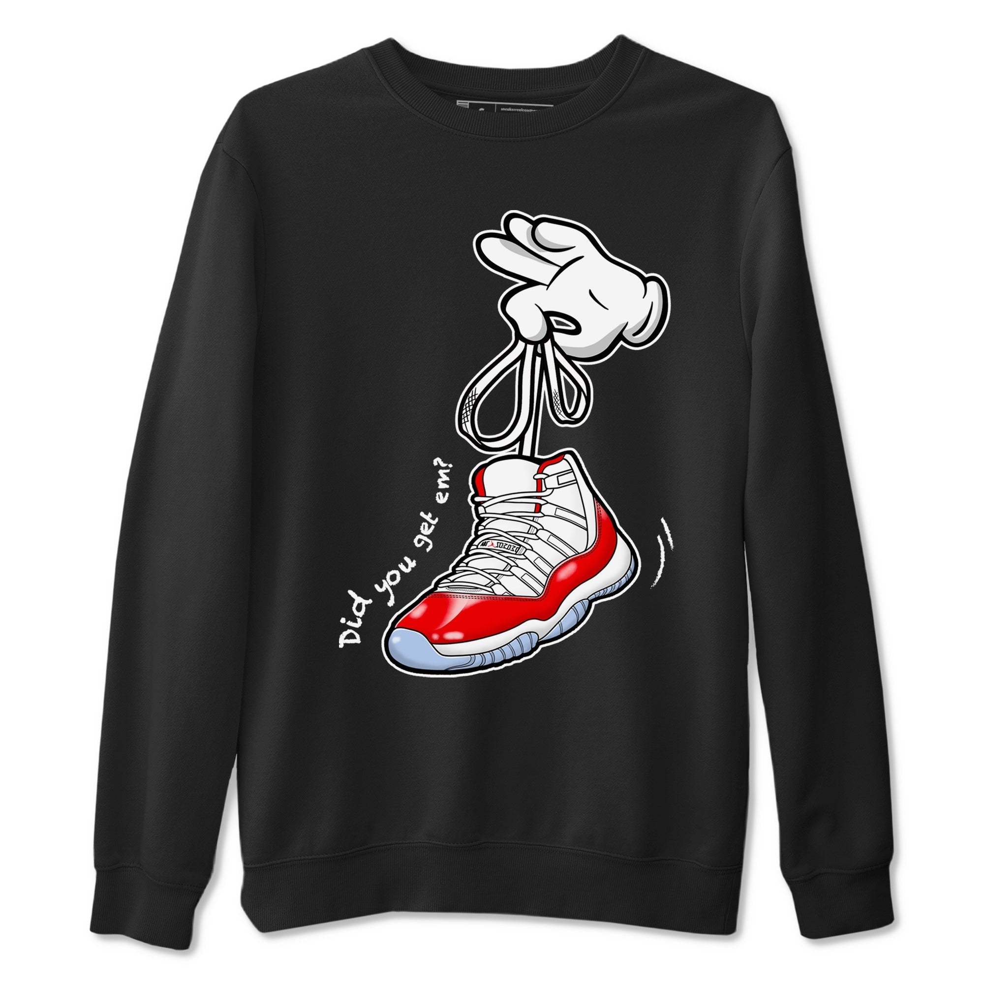 Cartoon Hands snkmatch Tees - Air Jordan 11 Cherry