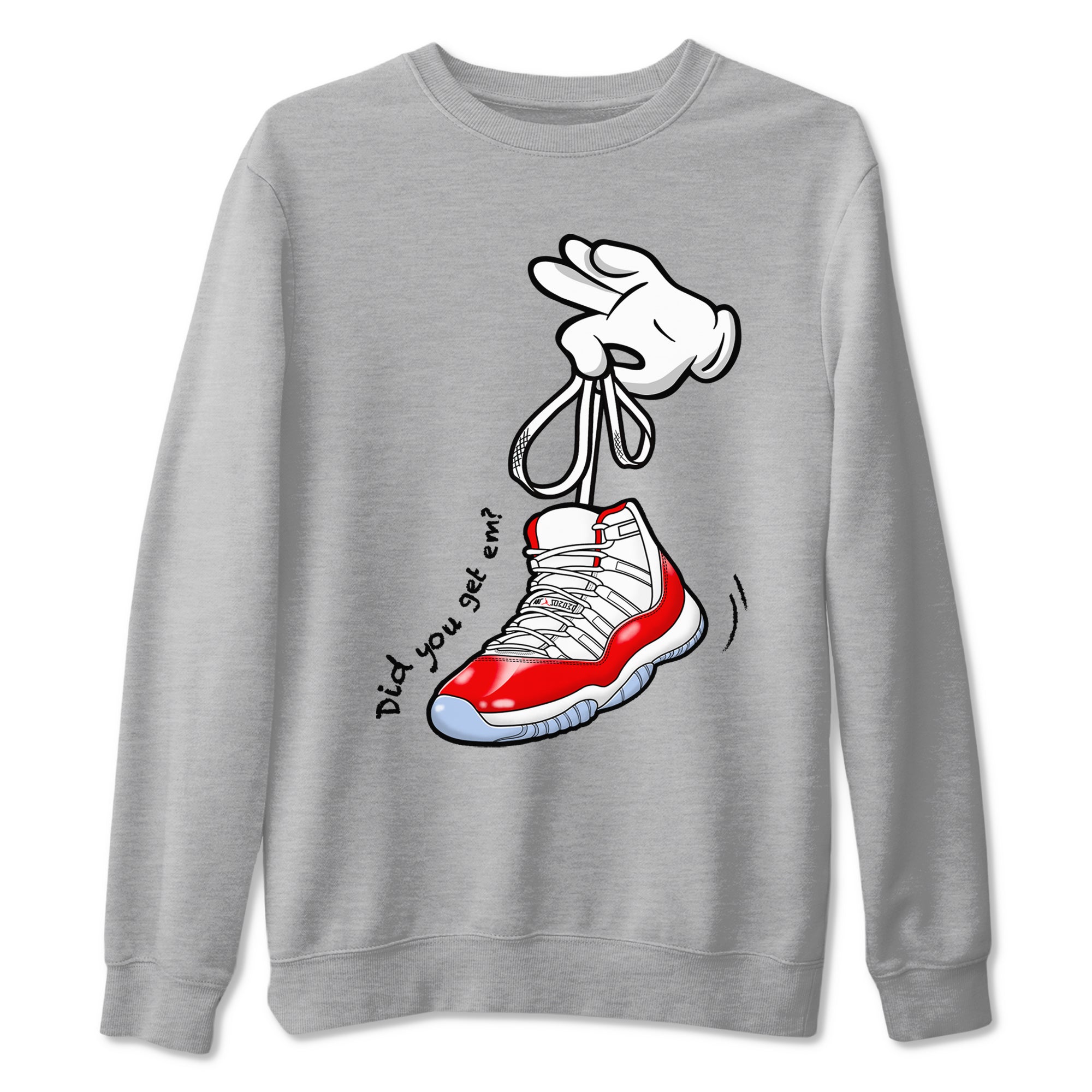 Cartoon Hands snkmatch Tees - Air Jordan 11 Cherry