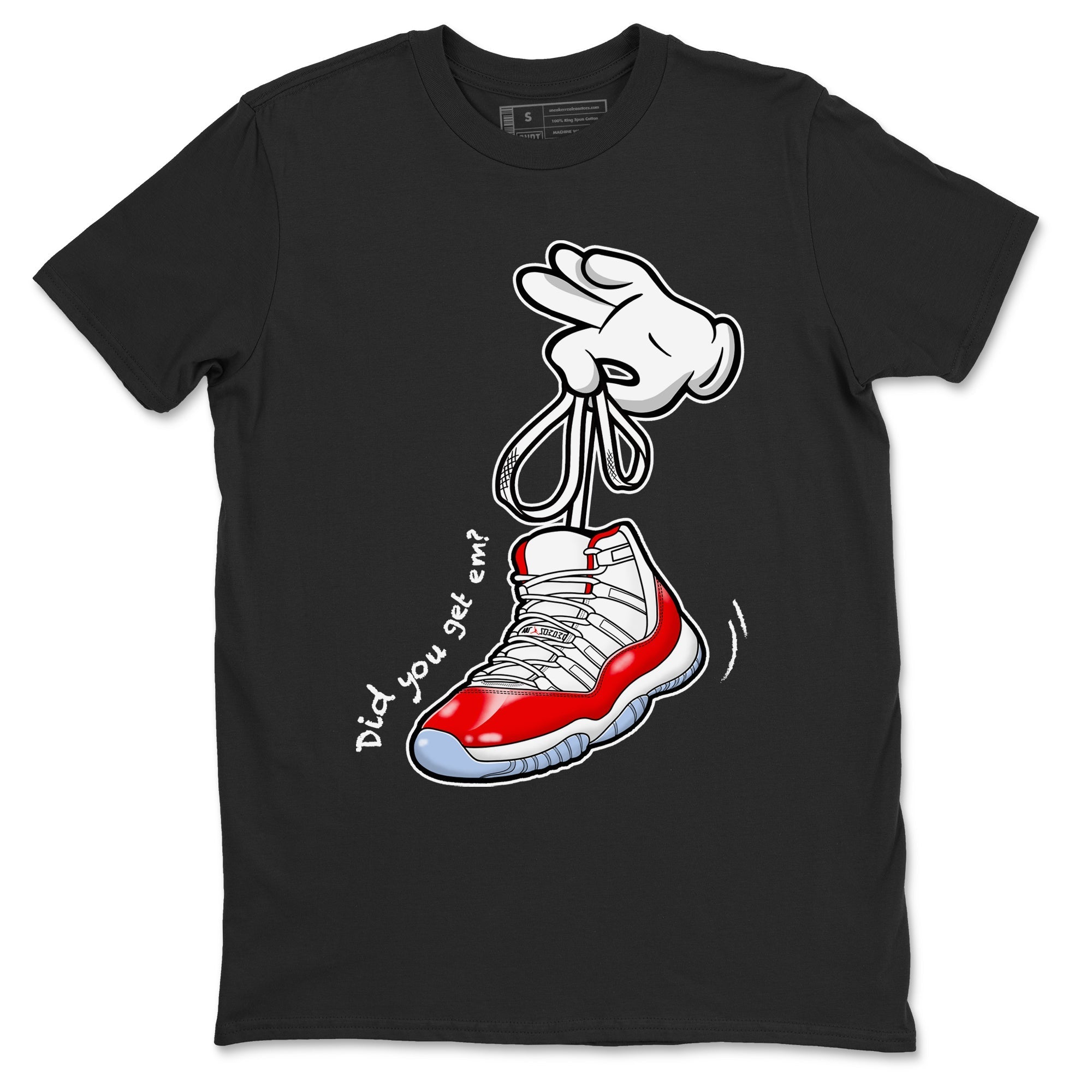 Cartoon Hands snkmatch Tees - Air Jordan 11 Cherry