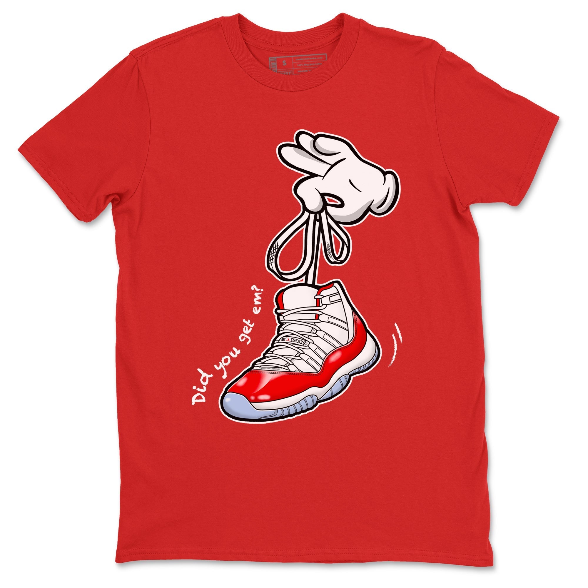 Cartoon Hands snkmatch Tees - Air Jordan 11 Cherry