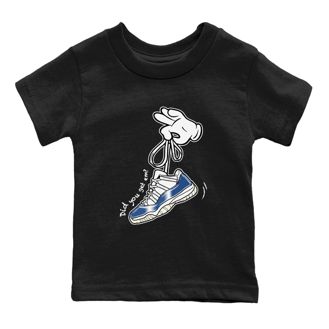 Cartoon Hands snkmatch Tees Kids - Air Jordan 11 Diffused Blue