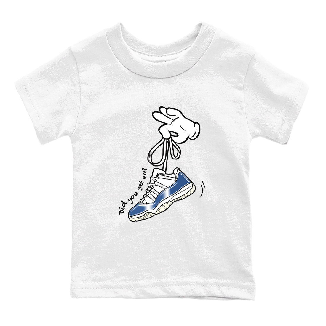 Cartoon Hands snkmatch Tees Kids - Air Jordan 11 Diffused Blue