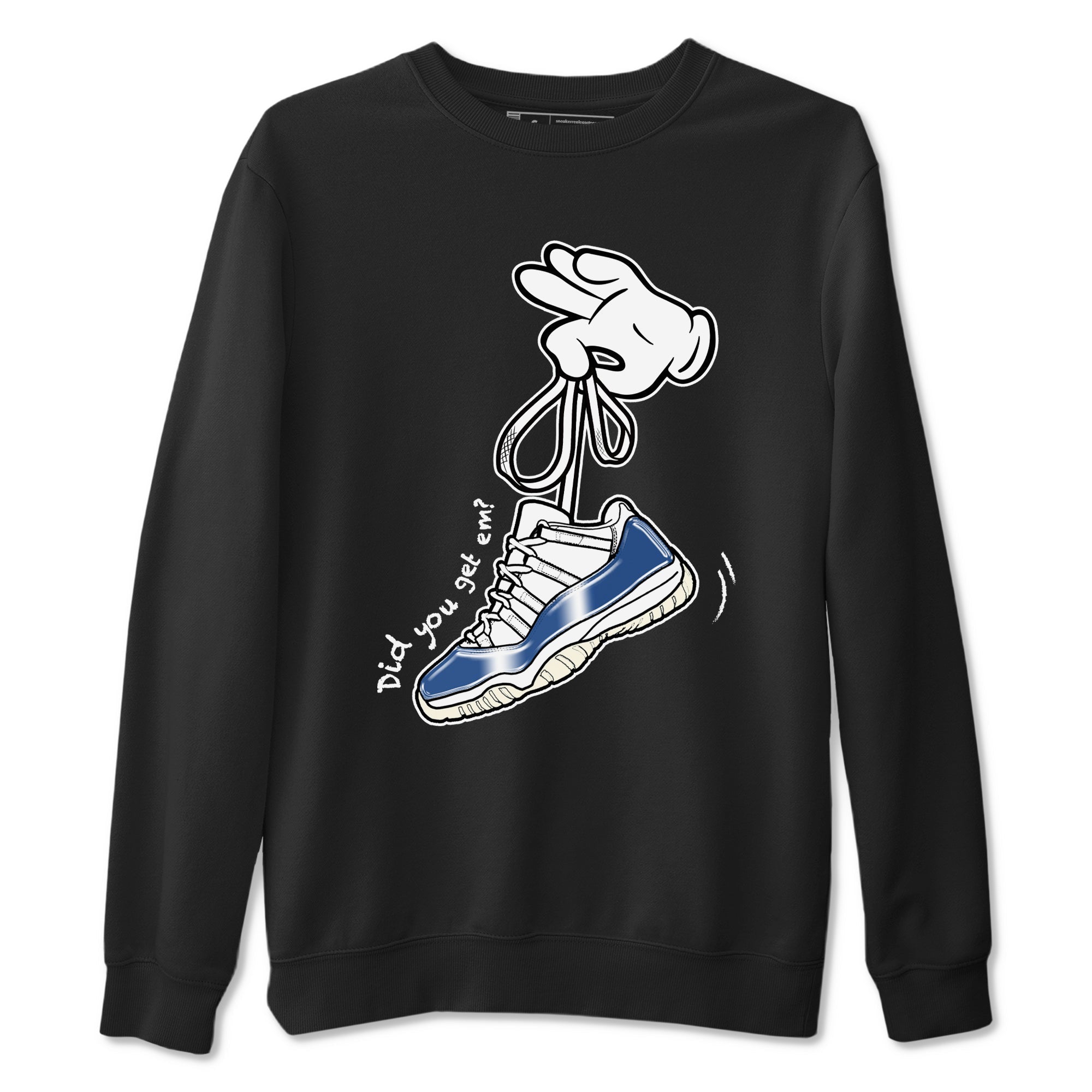 Cartoon Hands snkmatch Tees - Air Jordan 11 Diffused Blue