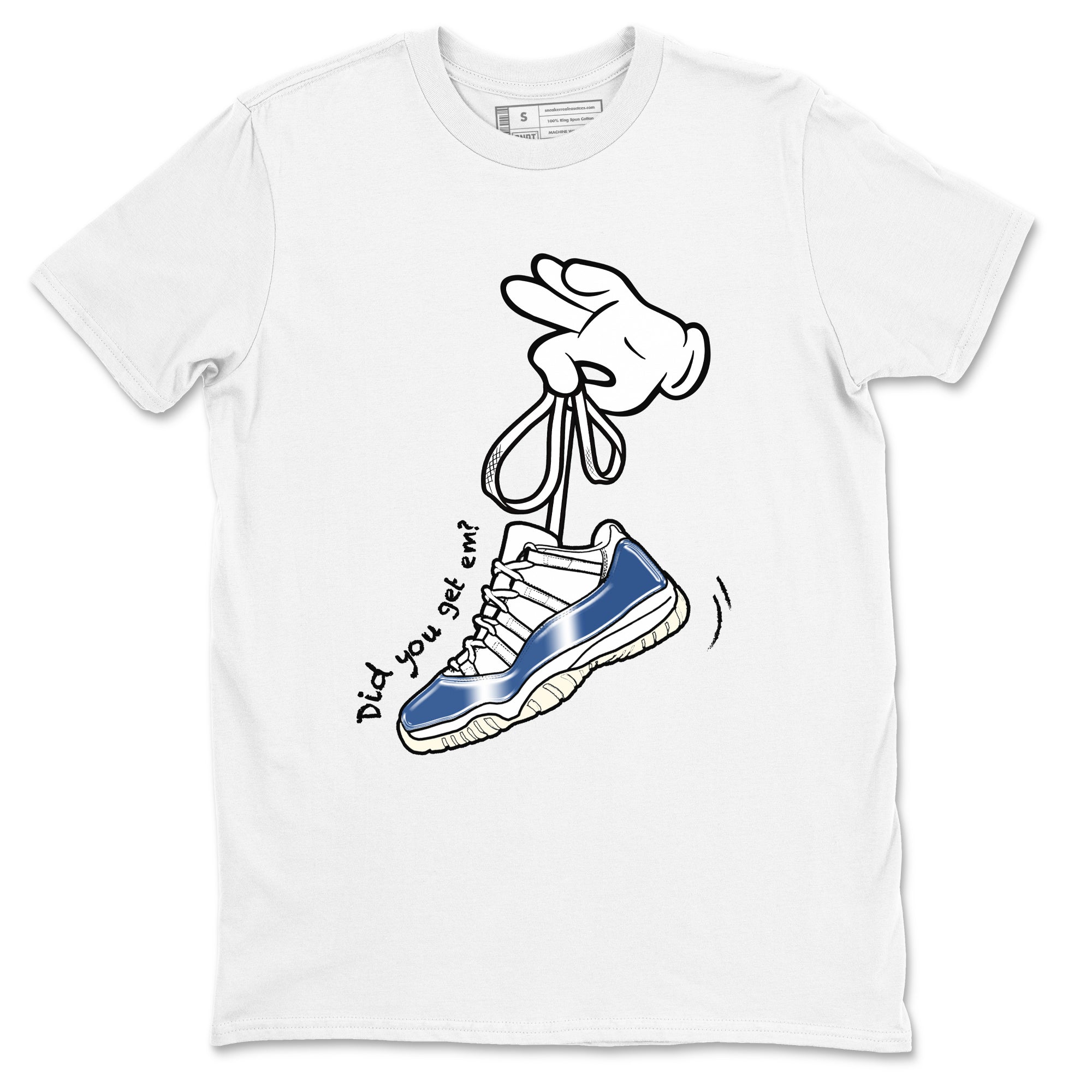 Cartoon Hands snkmatch Tees - Air Jordan 11 Diffused Blue