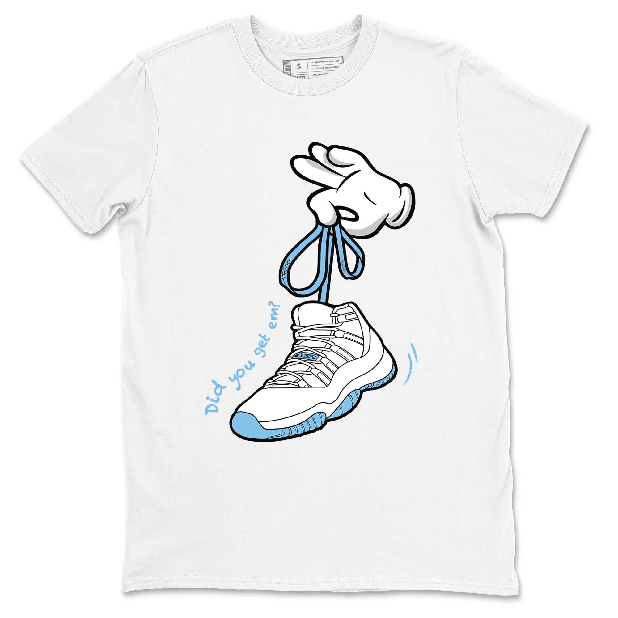 Cartoon Hands snkmatch Tees - Air Jordan 11 Legend Blue