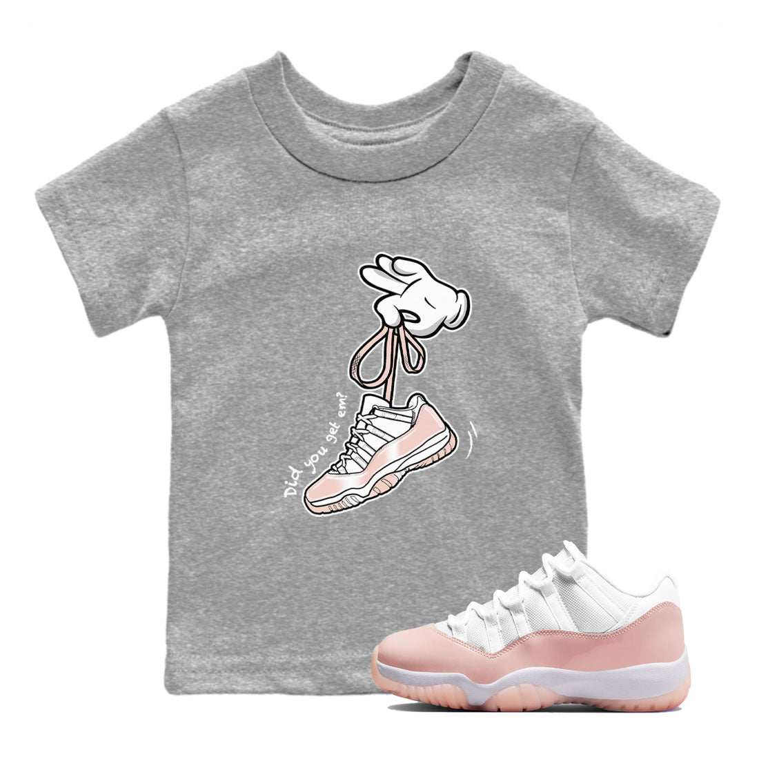 Cartoon Hands snkmatch Tees Kids - Air Jordan 11 Legend Pink