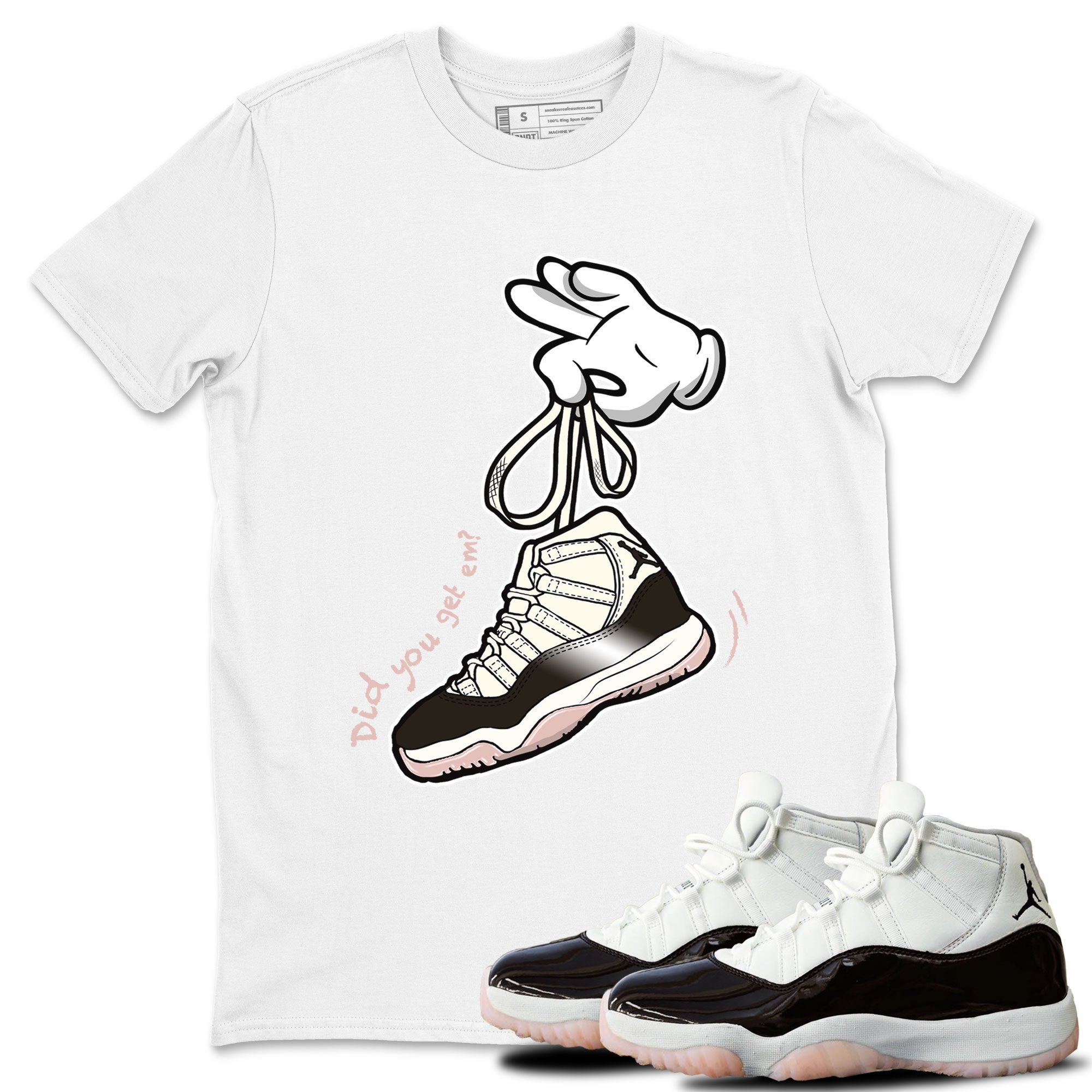 Cartoon Hands snkmatch Tee - Air Jordan 11 Neapolitan