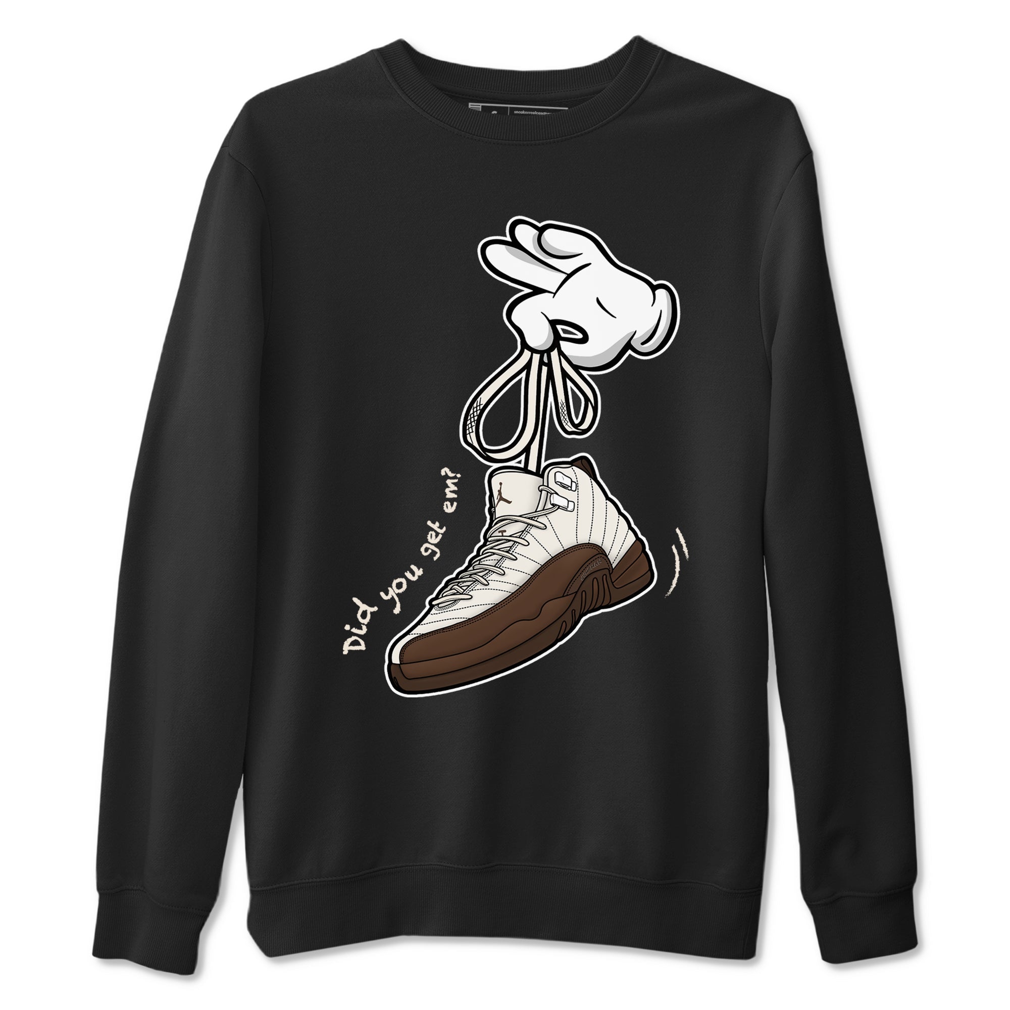 Cartoon Hands snkmatch Tees - Air Jordan 12 Baroque Brown