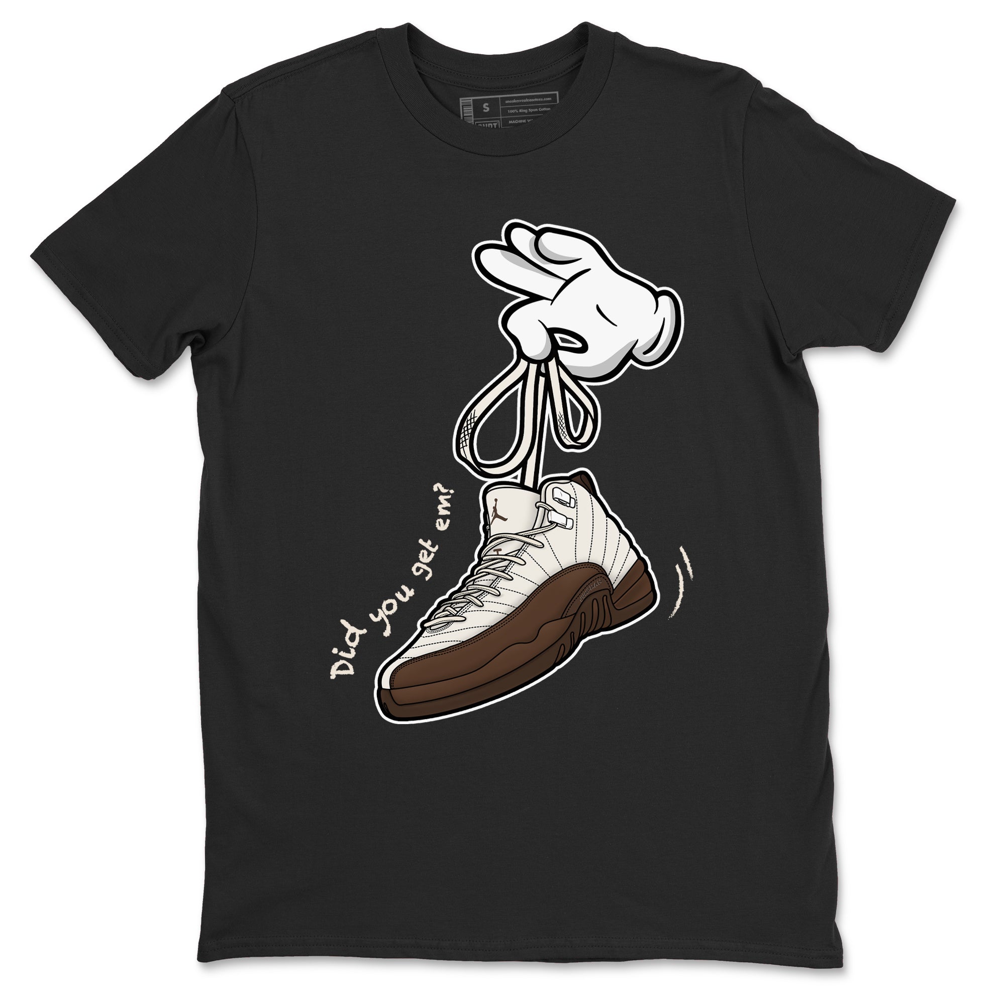 Cartoon Hands snkmatch Tees - Air Jordan 12 Baroque Brown