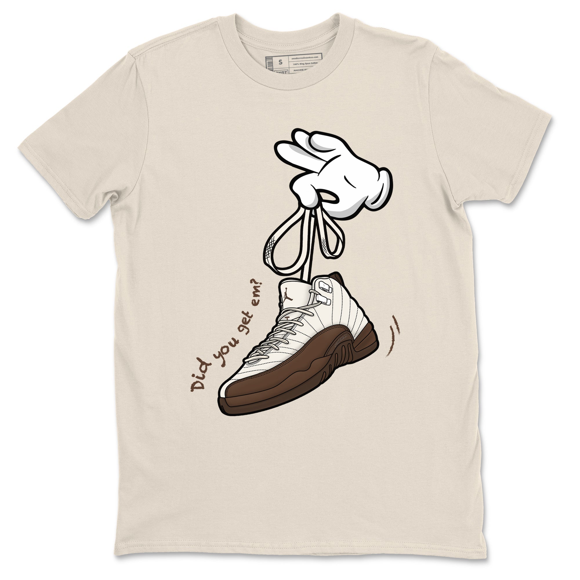 Cartoon Hands snkmatch Tees - Air Jordan 12 Baroque Brown