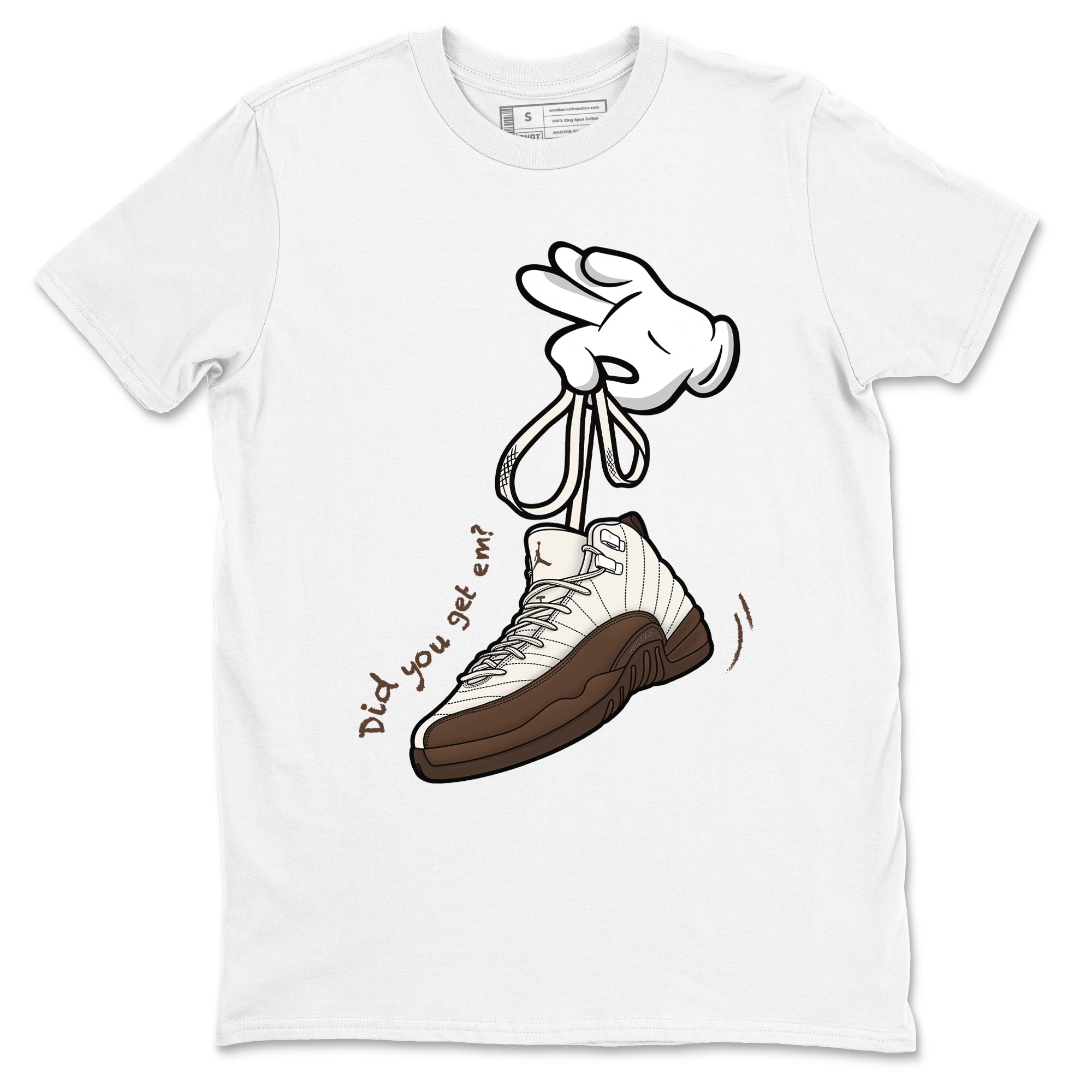 Cartoon Hands snkmatch Tees - Air Jordan 12 Baroque Brown