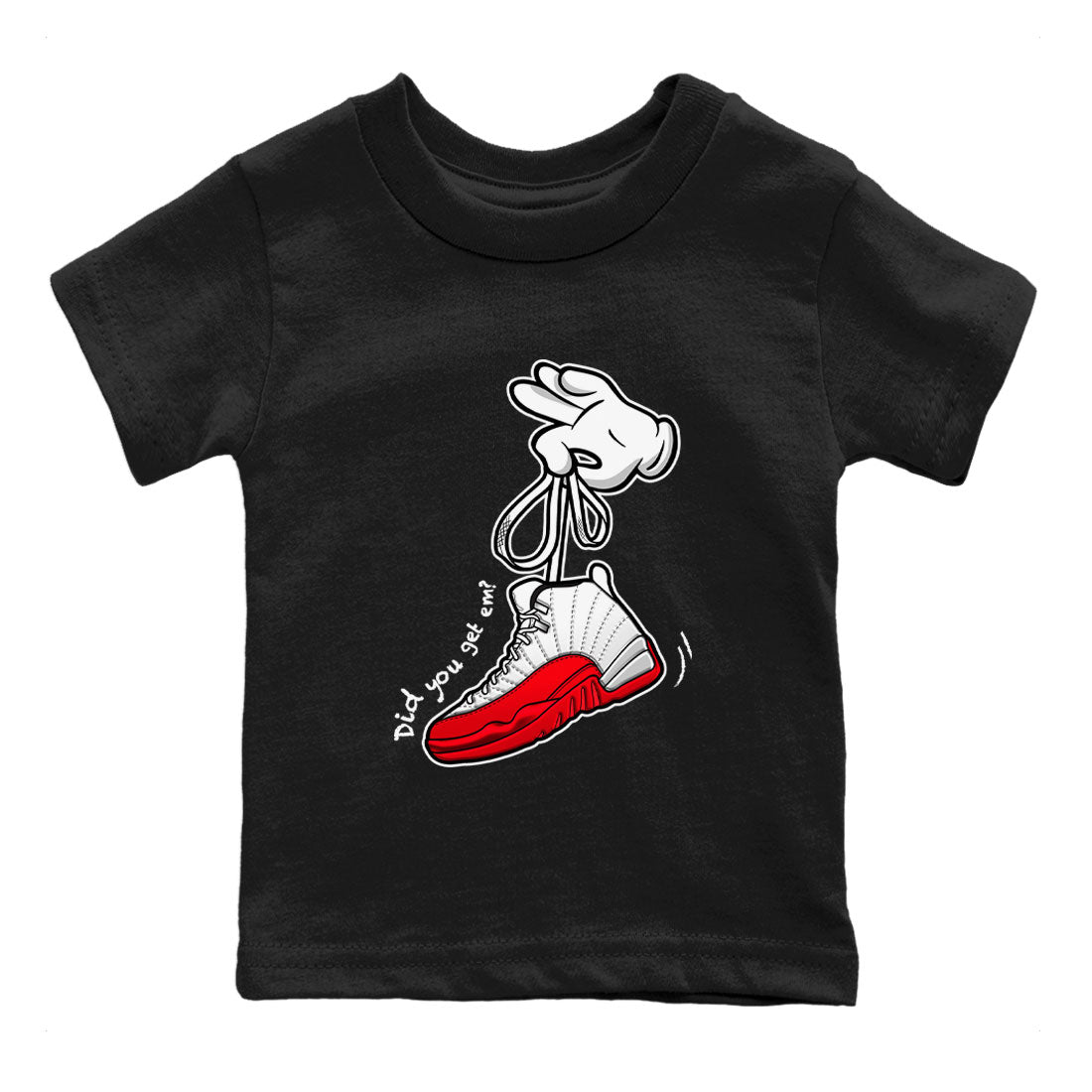 Cartoon Hands snkmatch Tee Kids - Air Jordan 12 Cherry