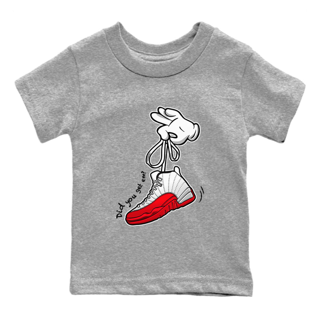 Cartoon Hands snkmatch Tee Kids - Air Jordan 12 Cherry