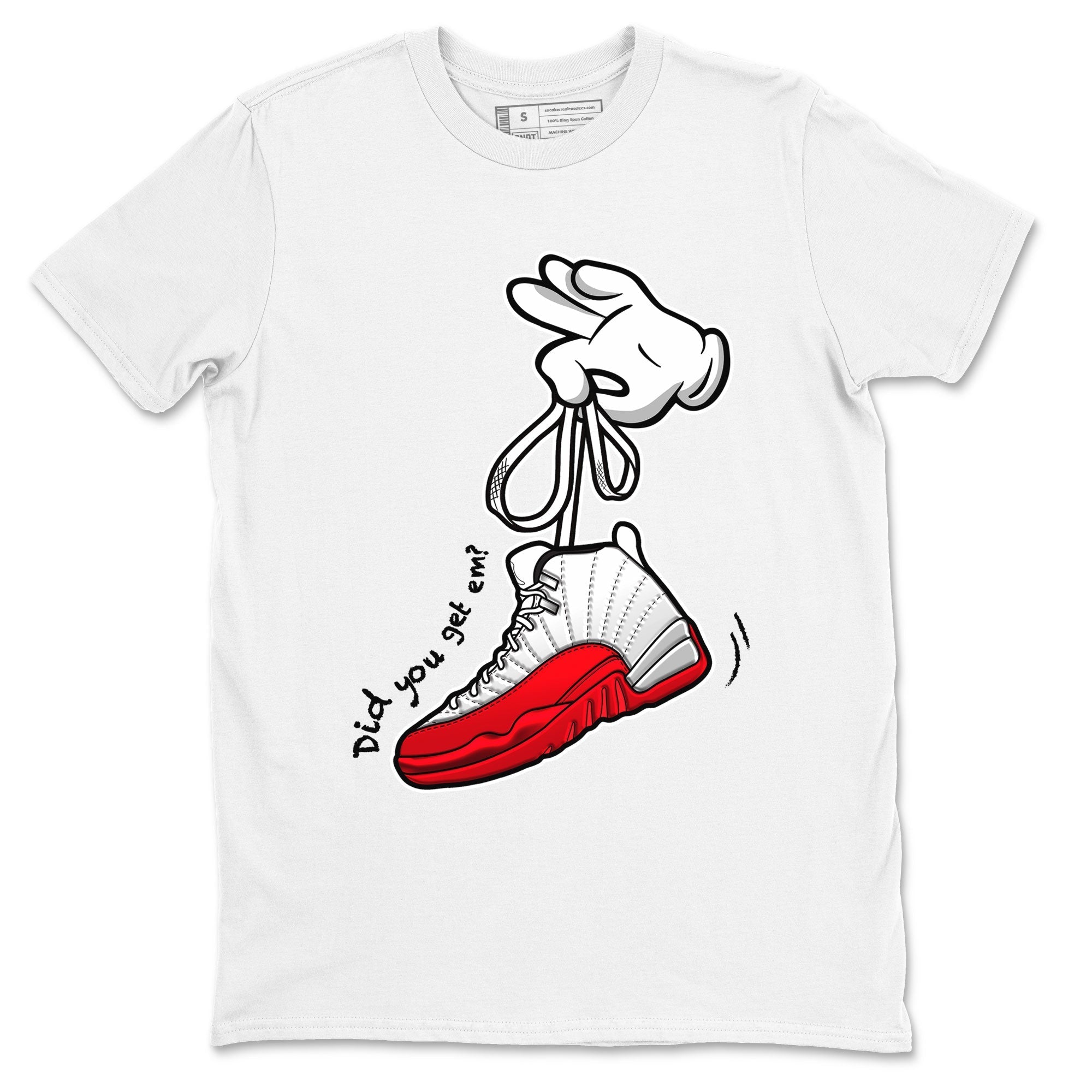 Cartoon Hands snkmatch Tee - Air Jordan 12 Cherry