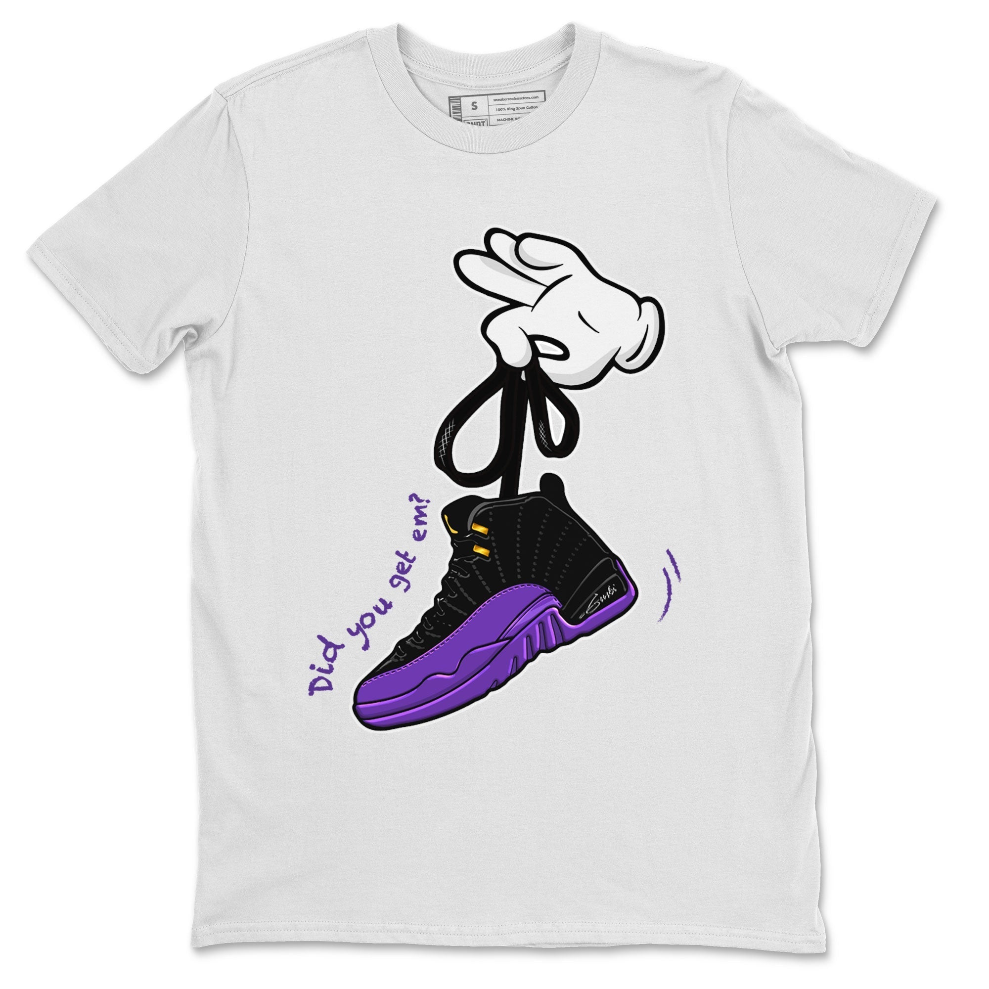 Cartoon Hands Unisex Tops - Air Jordan 12 Field Purple