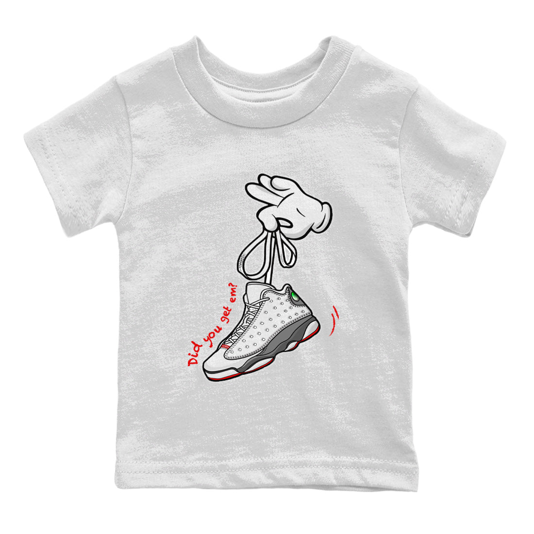 Cartoon Hands Kids Tops - Air Jordan 13 Wolf Grey