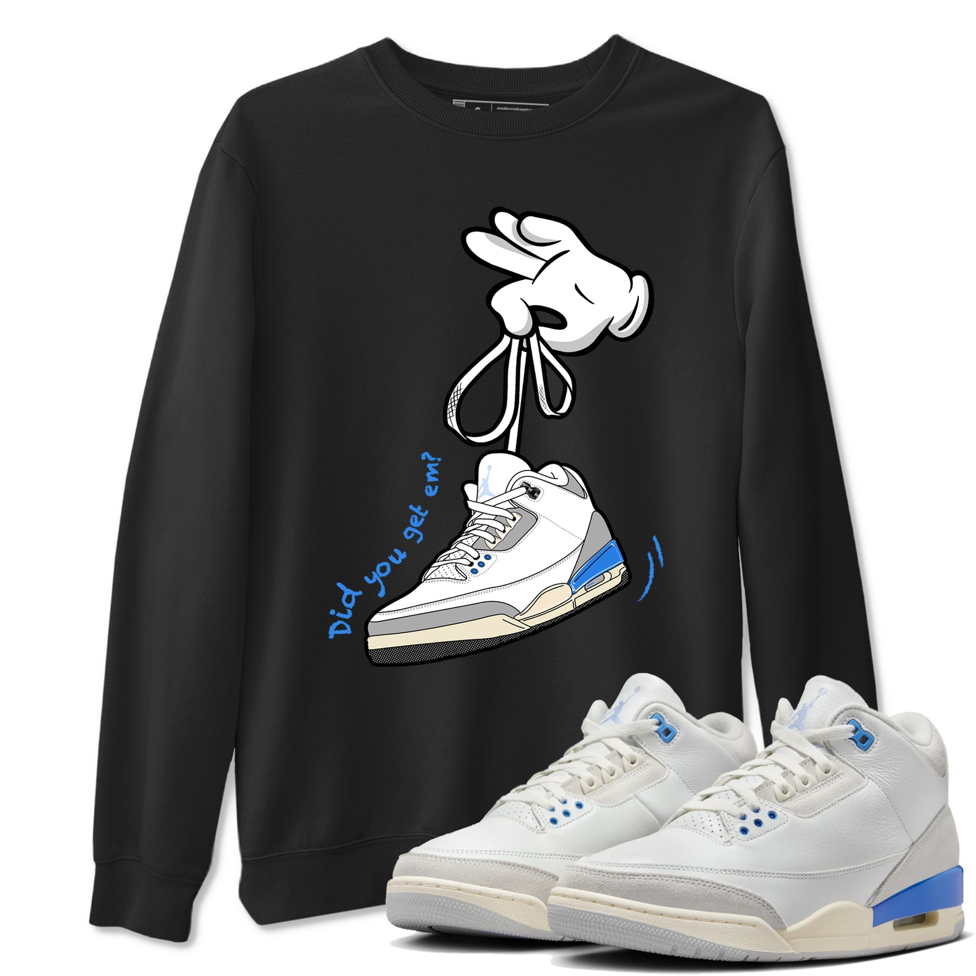 Cartoon Hands snkmatch Tees - Air Jordan 3 Lucky Shorts