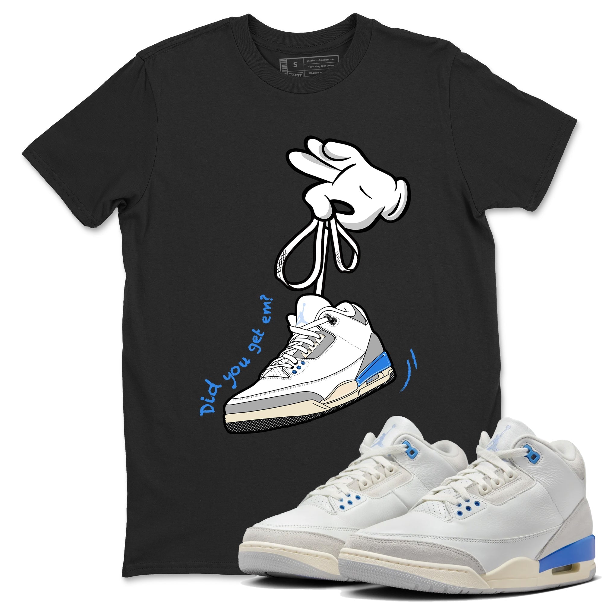 Cartoon Hands snkmatch Tees - Air Jordan 3 Lucky Shorts