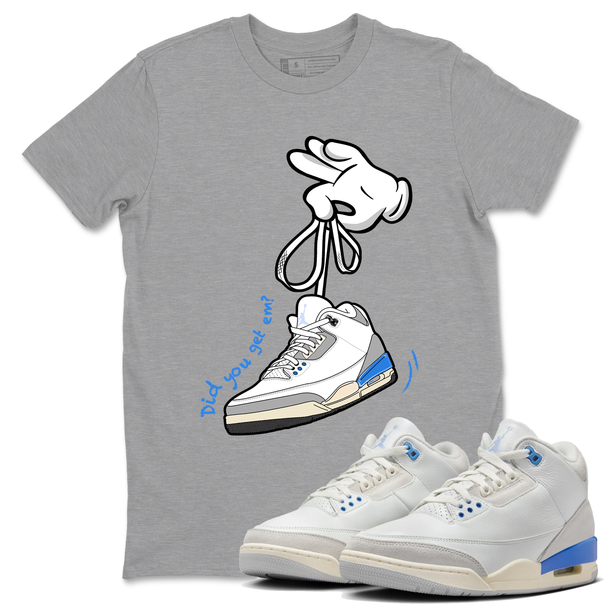 Cartoon Hands snkmatch Tees - Air Jordan 3 Lucky Shorts
