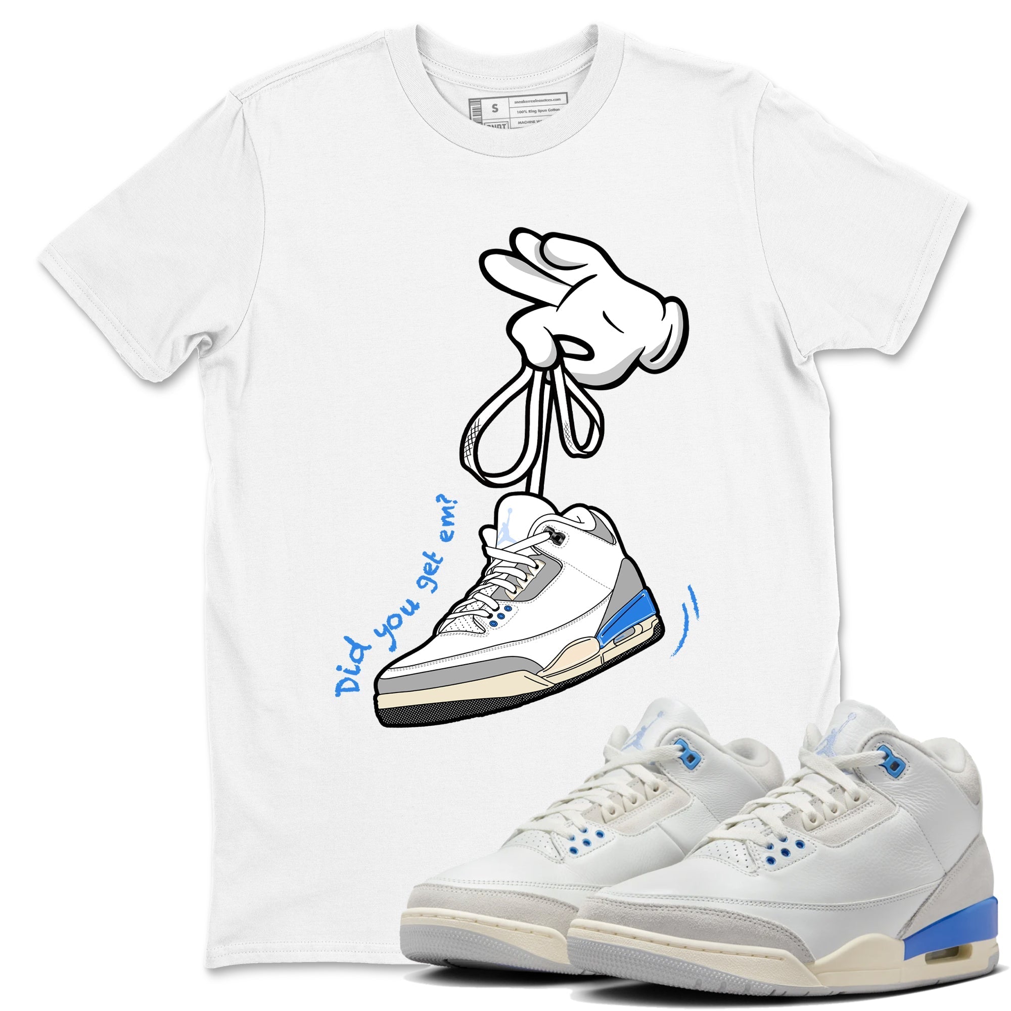 Cartoon Hands snkmatch Tees - Air Jordan 3 Lucky Shorts