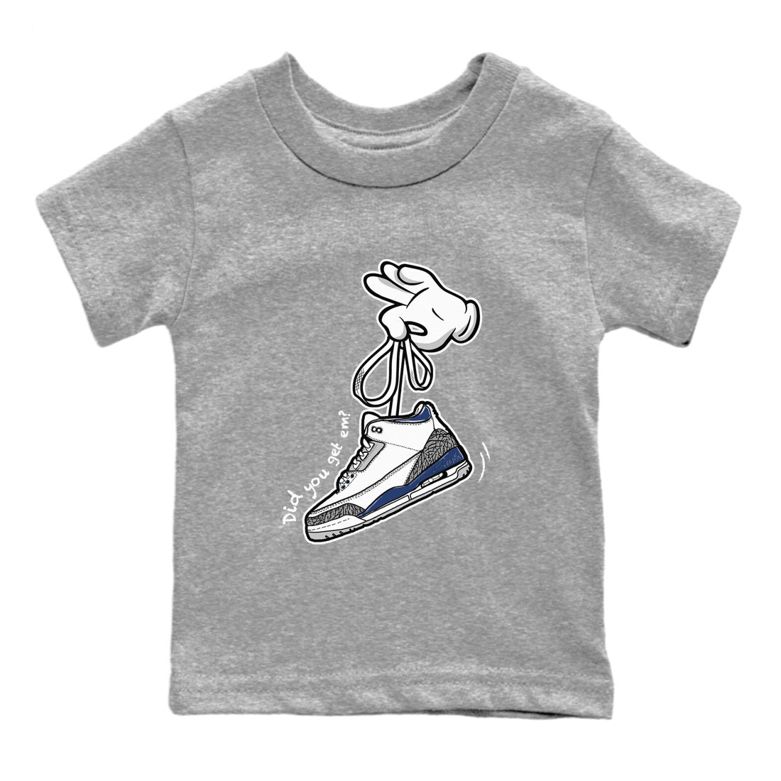 Cartoon Hands snkmatch Tees Kids - Air Jordan 3 Midnight Navy 2023