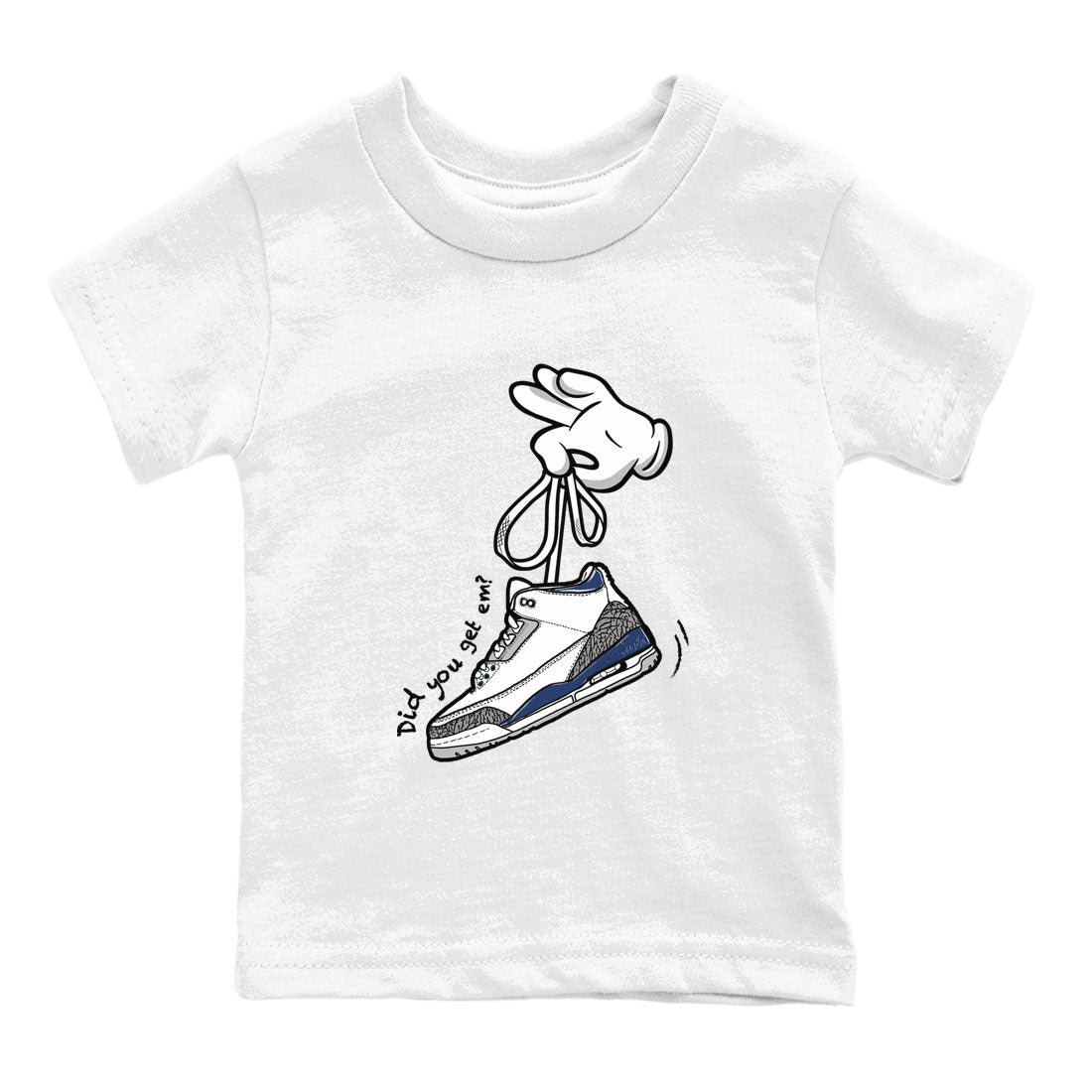 Cartoon Hands snkmatch Tees Kids - Air Jordan 3 Midnight Navy 2023