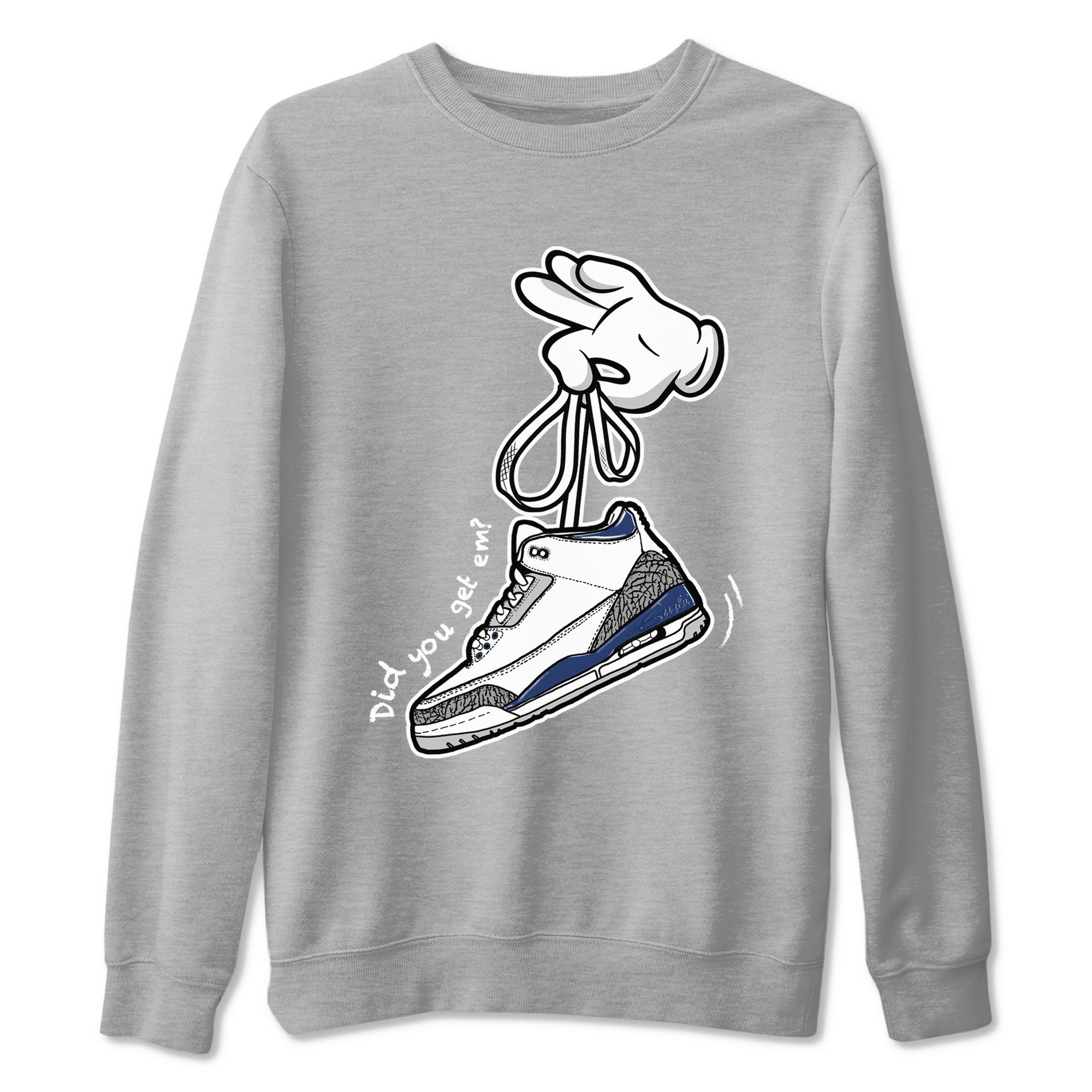 Cartoon Hands snkmatch Tees - Air Jordan 3 Midnight Navy 2023