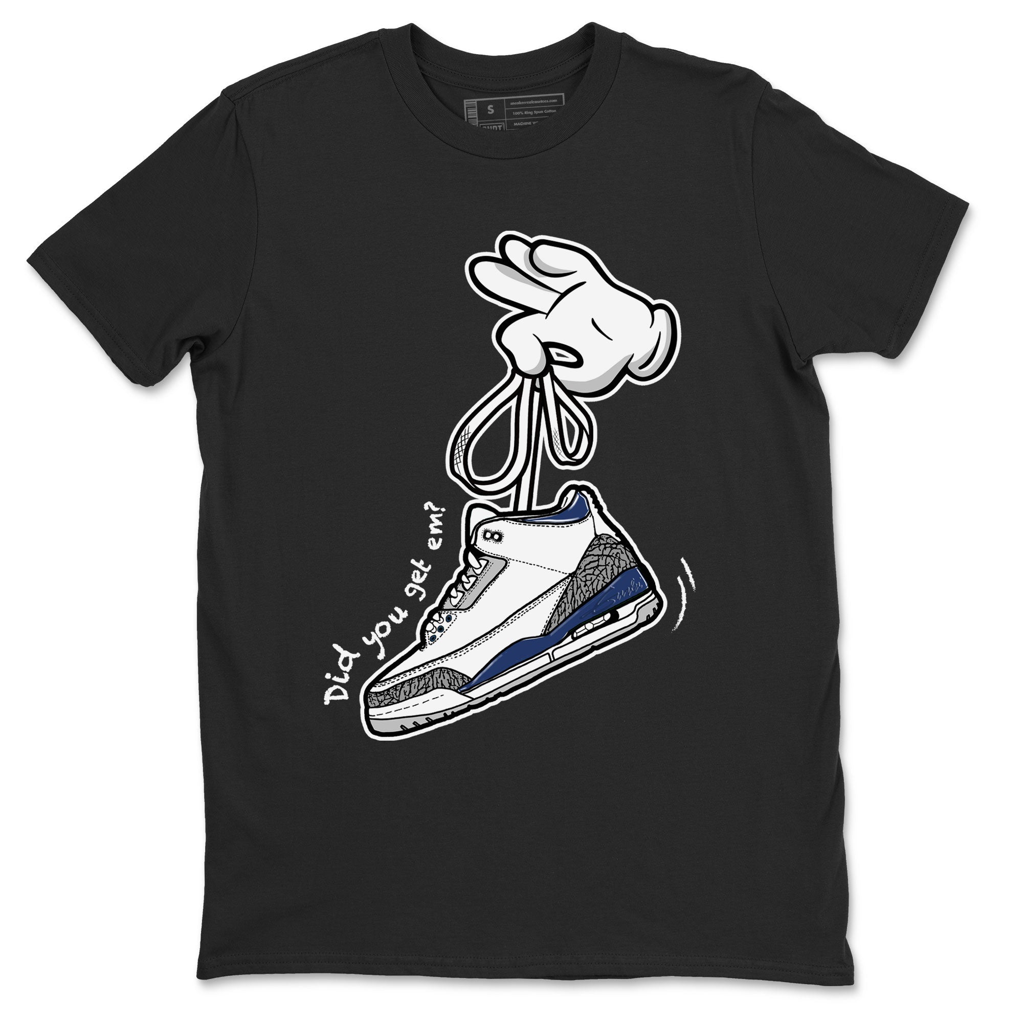 Cartoon Hands snkmatch Tees - Air Jordan 3 Midnight Navy 2023