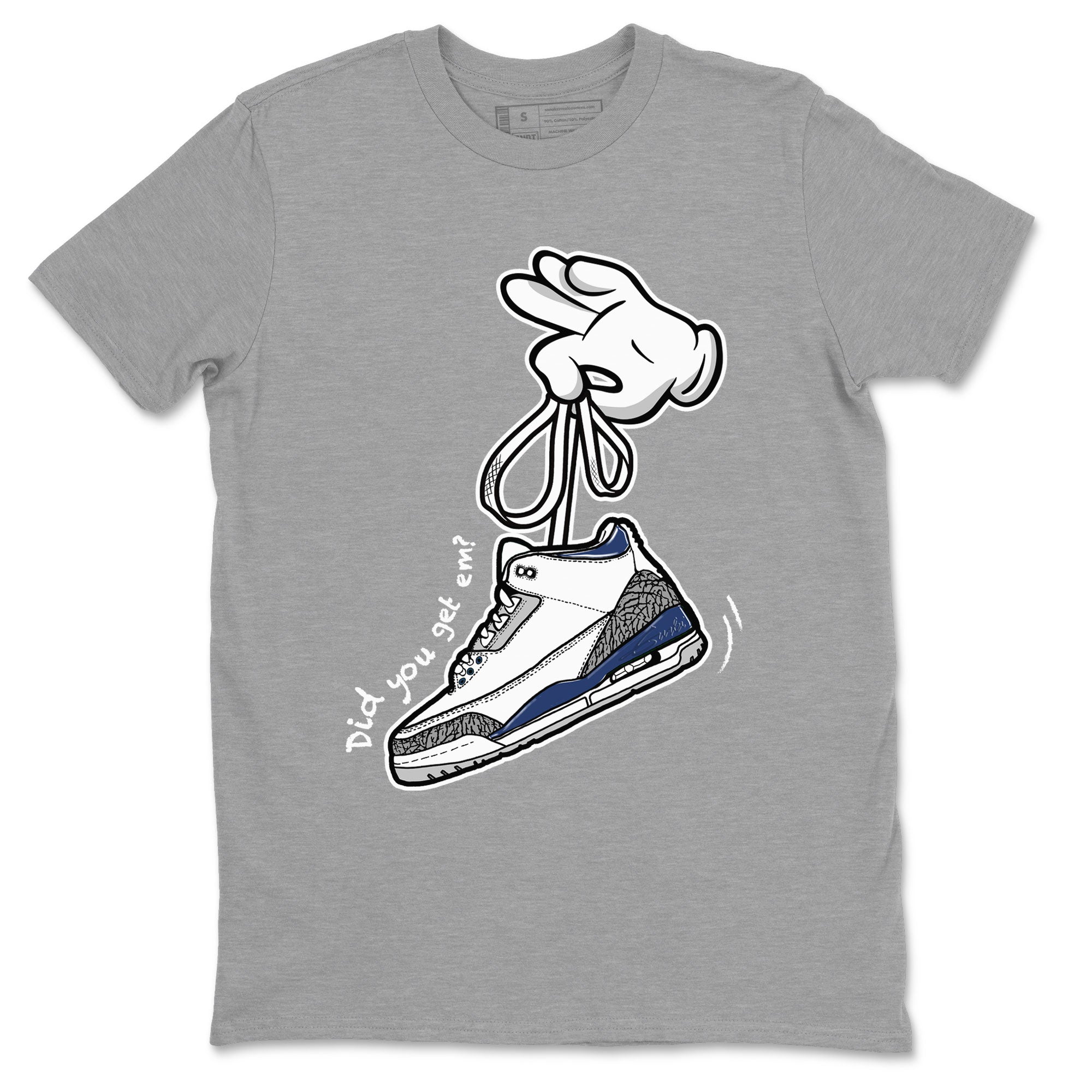 Cartoon Hands snkmatch Tees - Air Jordan 3 Midnight Navy 2023
